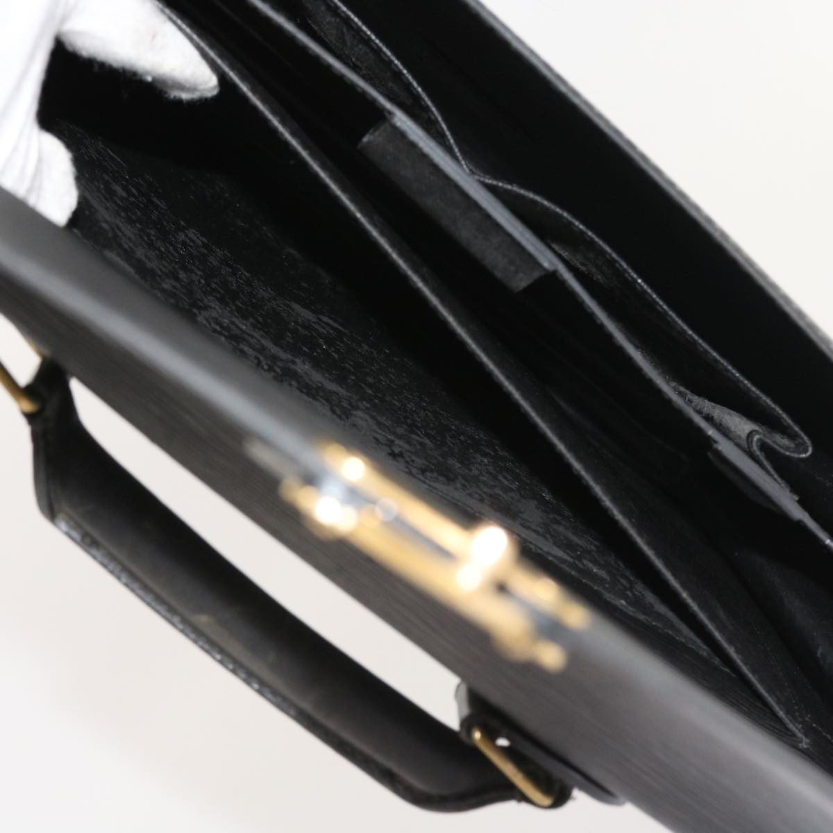 LOUIS VUITTON Epi Serviette Ambassador Business Bag Black M54412 LV 55373