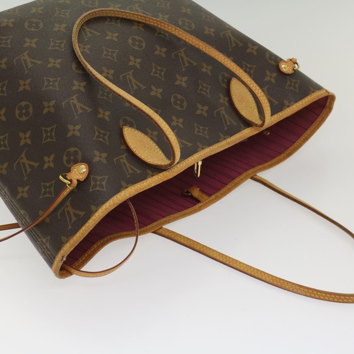 LOUIS VUITTON Monogram Neverfull MM Tote Bag M40156 LV 55378