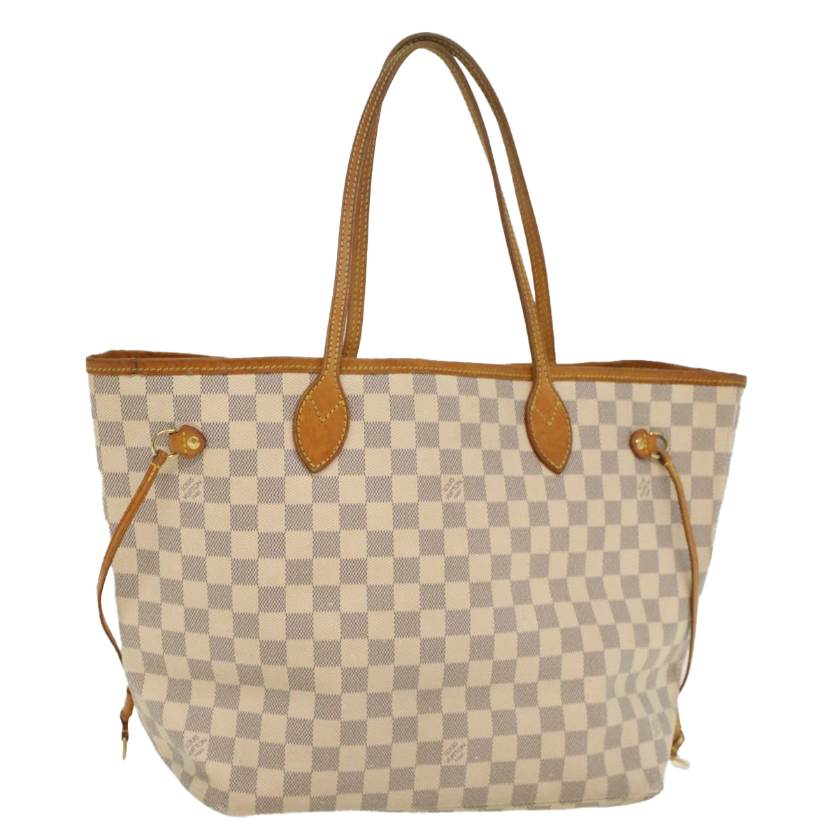 LOUIS VUITTON Damier Azur Neverfull MM Tote Bag N41605 LV 55379