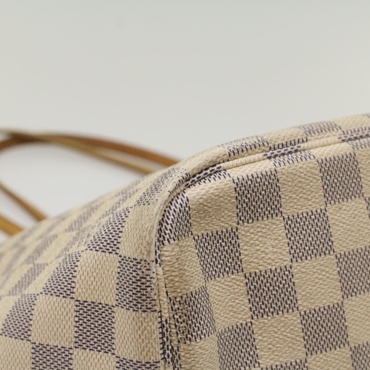LOUIS VUITTON Damier Azur Neverfull MM Tote Bag N41605 LV 55379