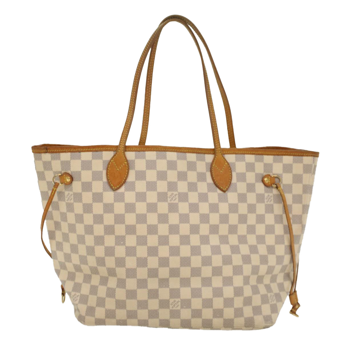 LOUIS VUITTON Damier Azur Neverfull MM Tote Bag N41605 LV 55379