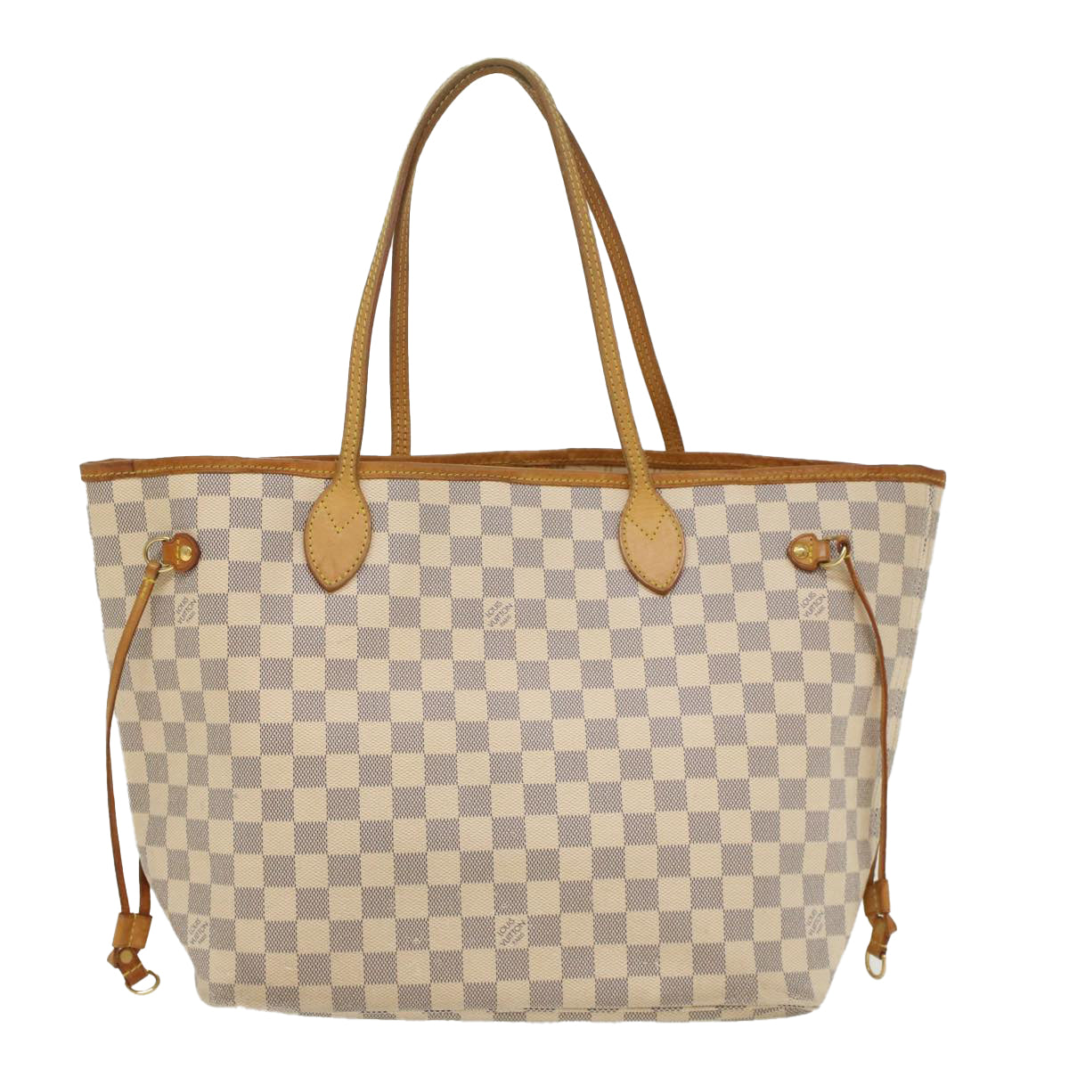 LOUIS VUITTON Damier Azur Neverfull MM Tote Bag N41605 LV 55379