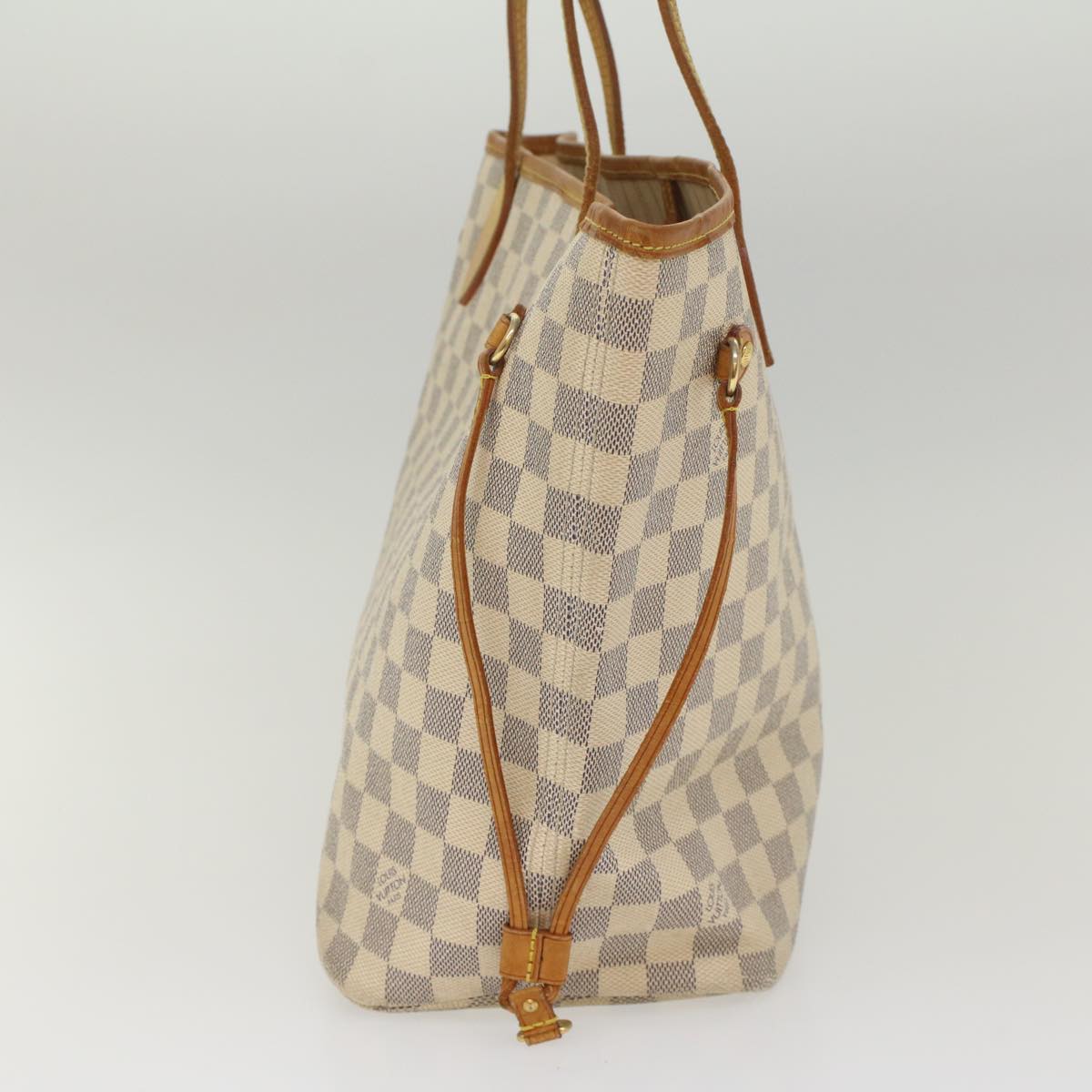 LOUIS VUITTON Damier Azur Neverfull MM Tote Bag N41605 LV 55379