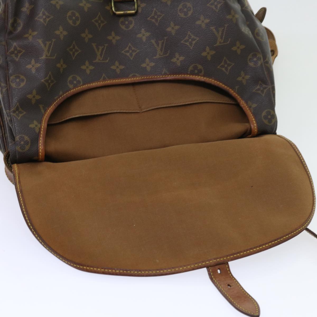 LOUIS VUITTON Monogram Saumur 35 Shoulder Bag M42254 LV 55382