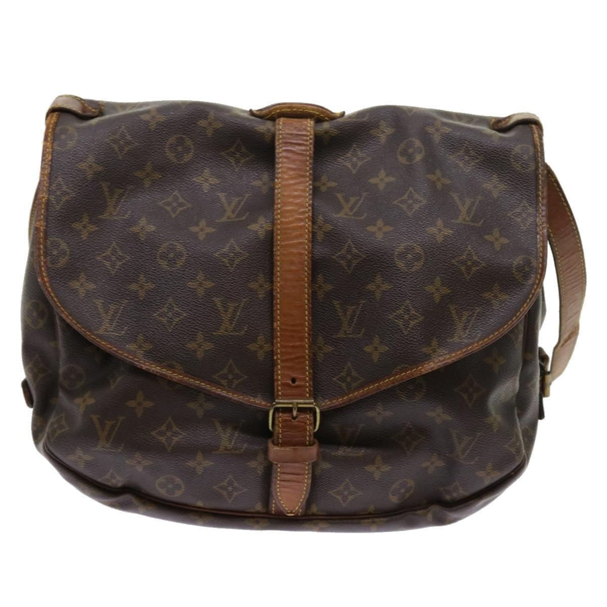LOUIS VUITTON Monogram Saumur 35 Shoulder Bag M42254 LV 55382