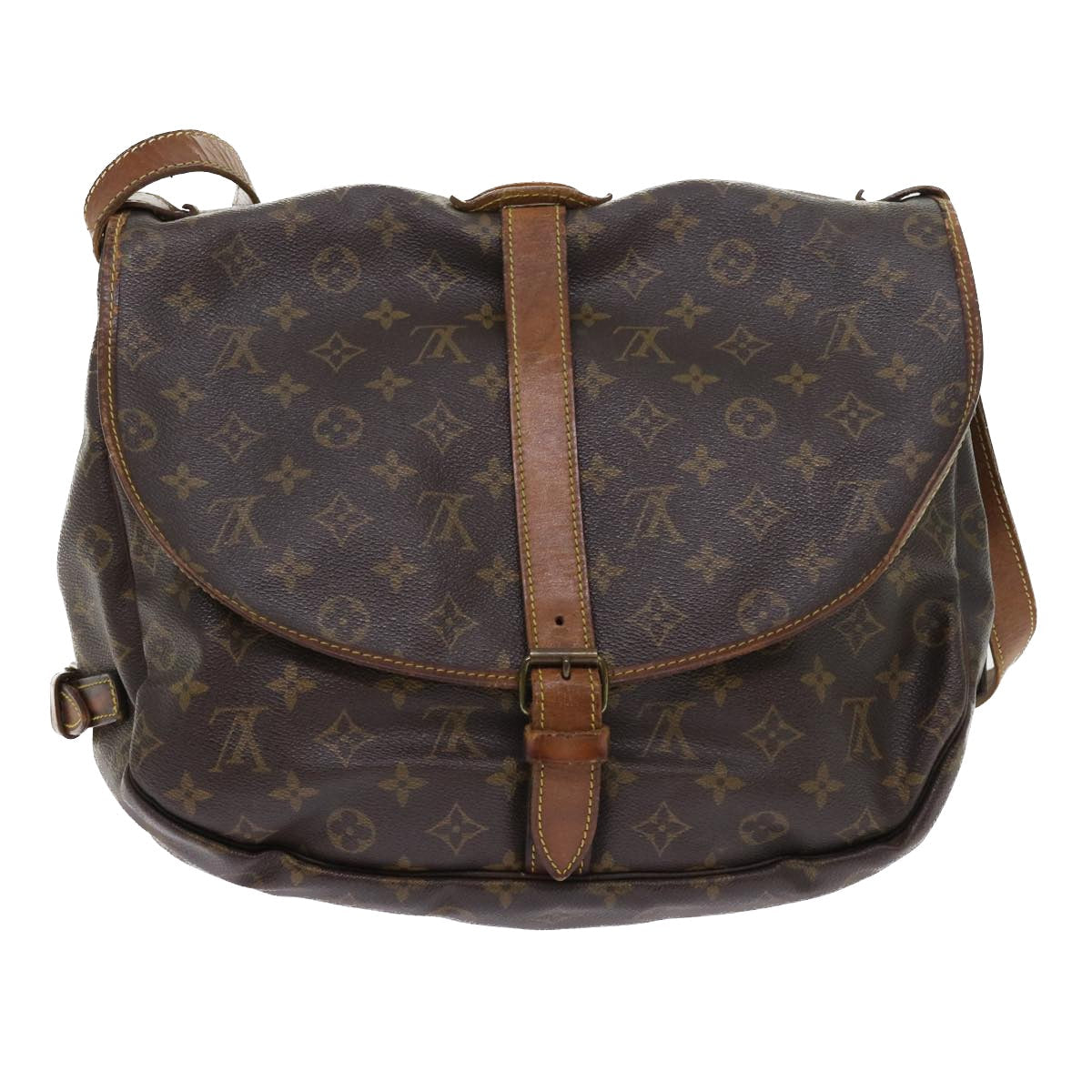 LOUIS VUITTON Monogram Saumur 35 Shoulder Bag M42254 LV 55382