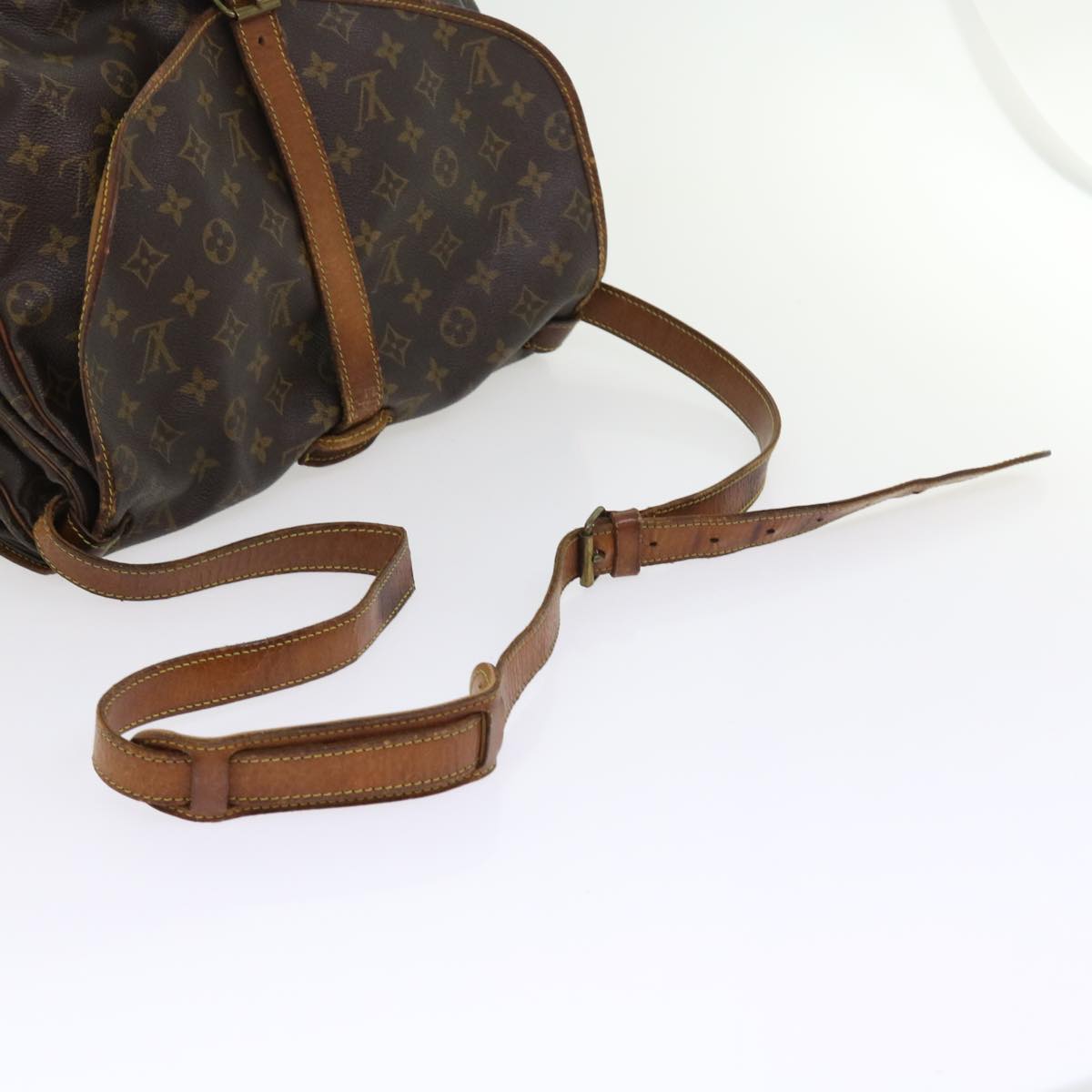 LOUIS VUITTON Monogram Saumur 35 Shoulder Bag M42254 LV 55382