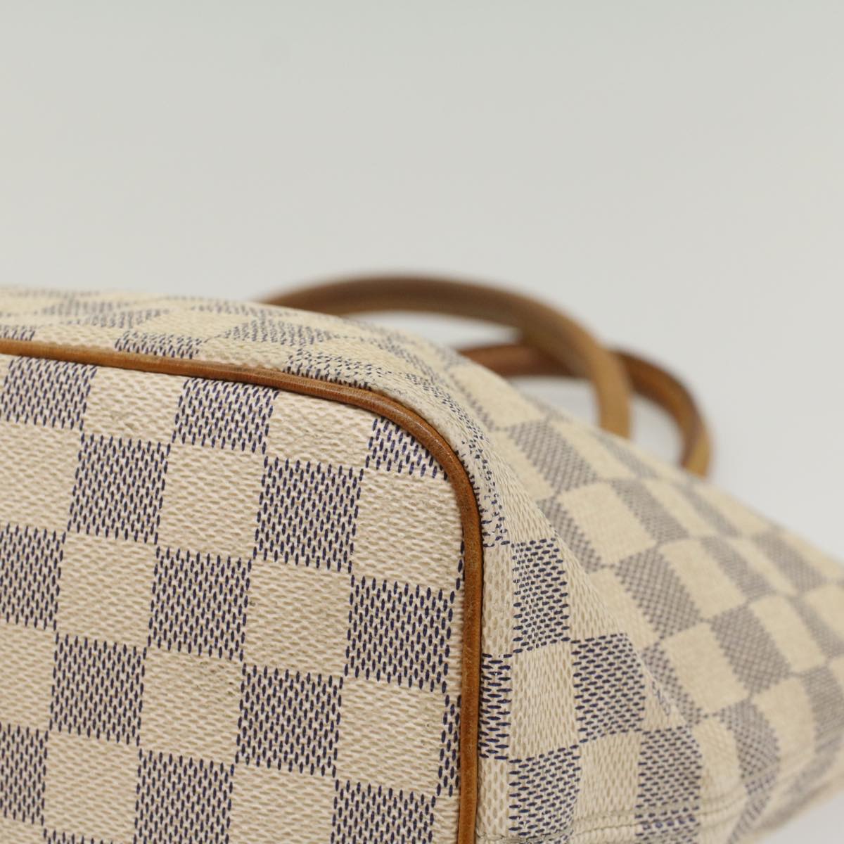 LOUIS VUITTON Damier Azur Saleya PM Tote Bag N51186 LV 55386