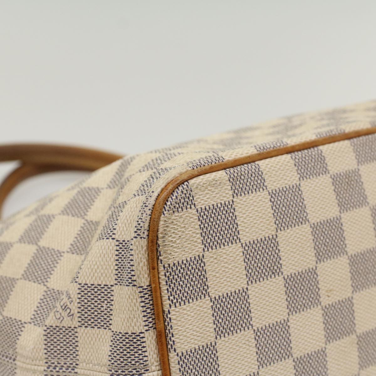 LOUIS VUITTON Damier Azur Saleya PM Tote Bag N51186 LV 55386