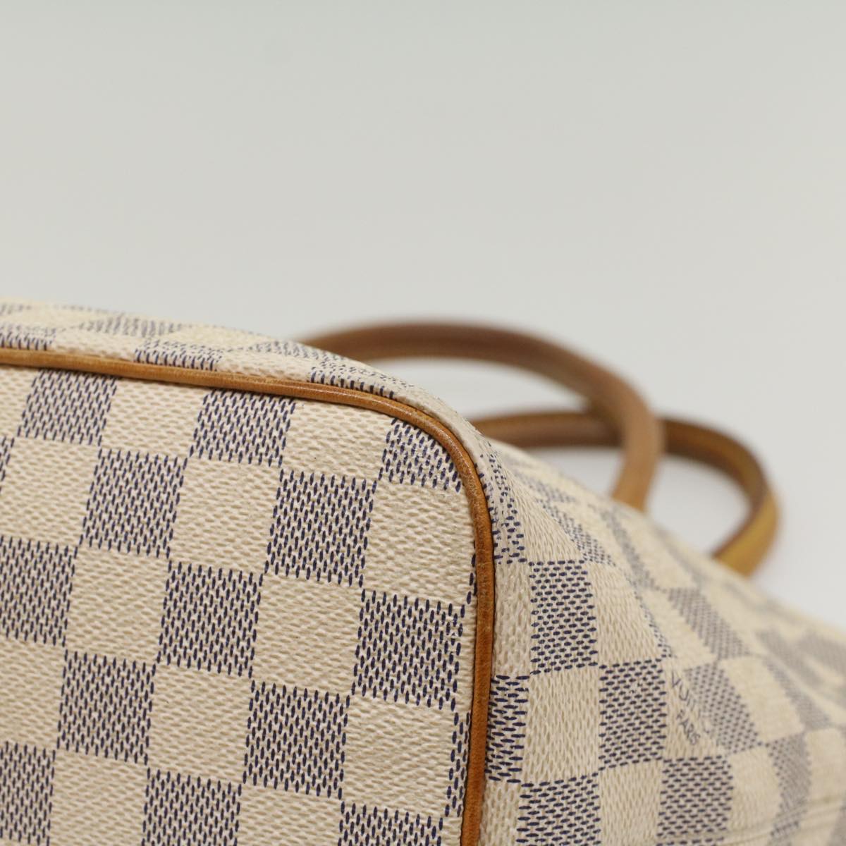 LOUIS VUITTON Damier Azur Saleya PM Tote Bag N51186 LV 55386
