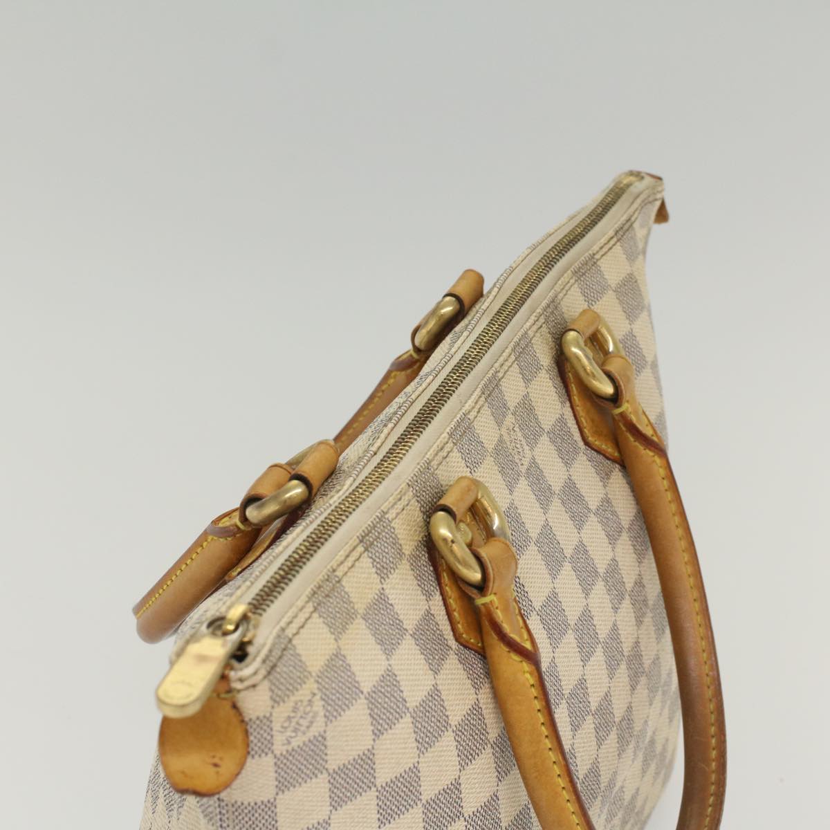 LOUIS VUITTON Damier Azur Saleya PM Tote Bag N51186 LV 55386