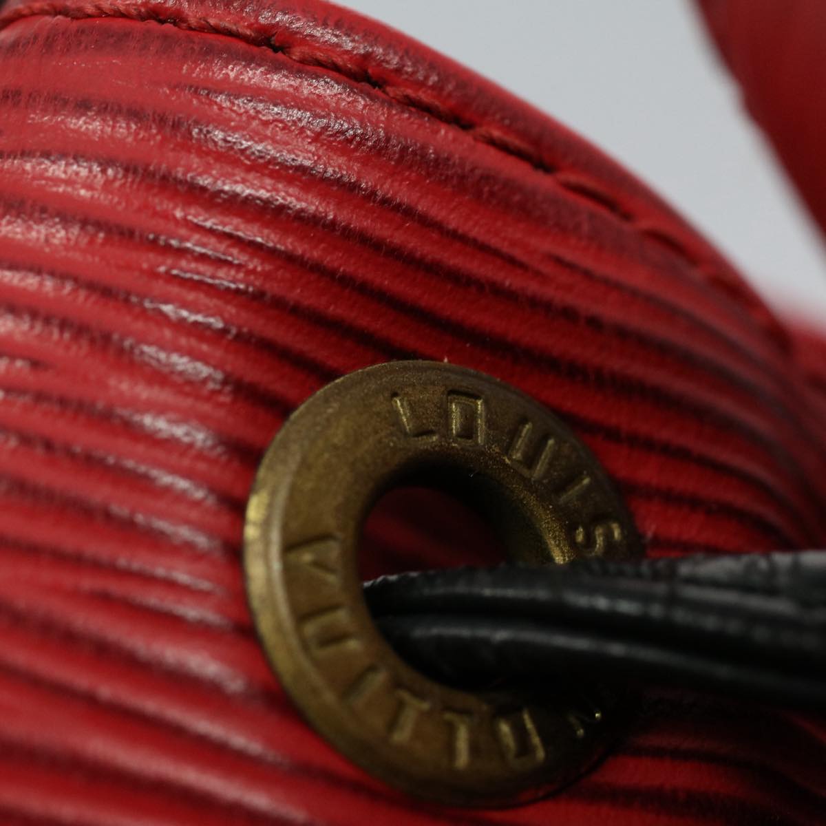 LOUIS VUITTON Epi Petit Noe Shoulder Bag Bicolor Black Red M44172 LV 55391