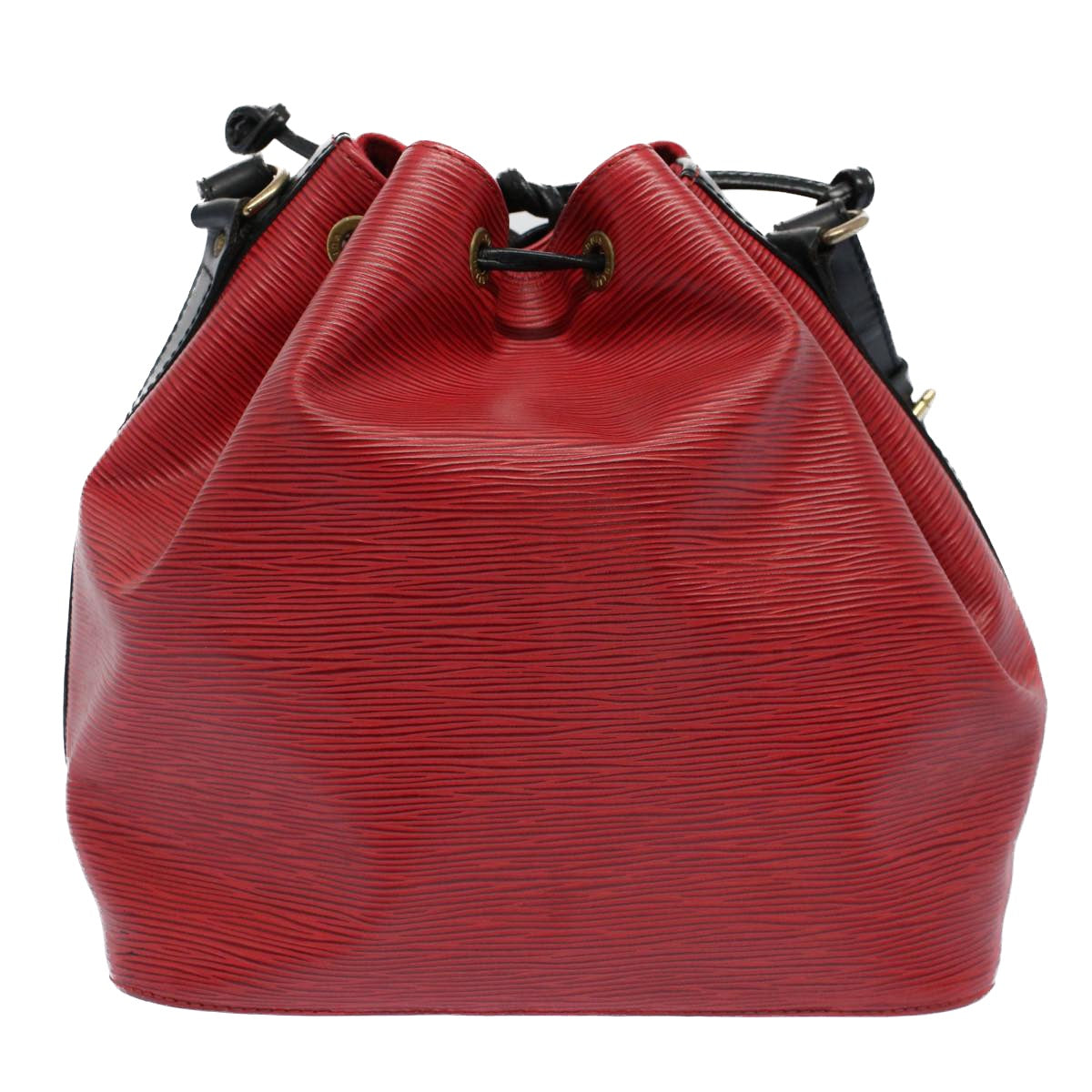 LOUIS VUITTON Epi Petit Noe Shoulder Bag Bicolor Black Red M44172 LV 55391