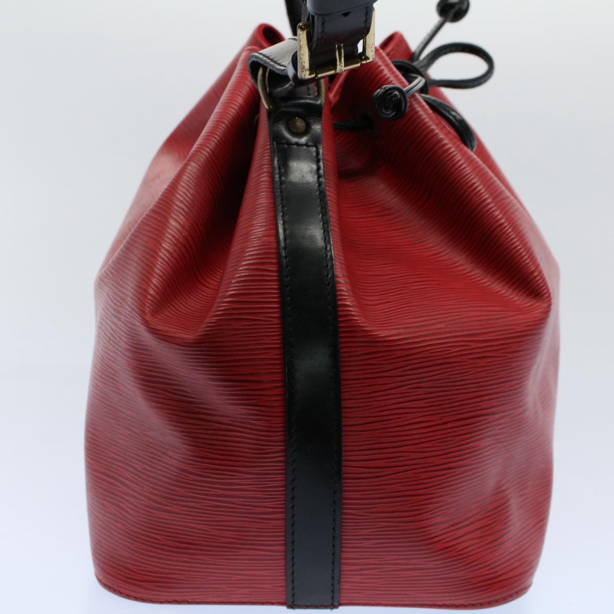 LOUIS VUITTON Epi Petit Noe Shoulder Bag Bicolor Black Red M44172 LV 55391