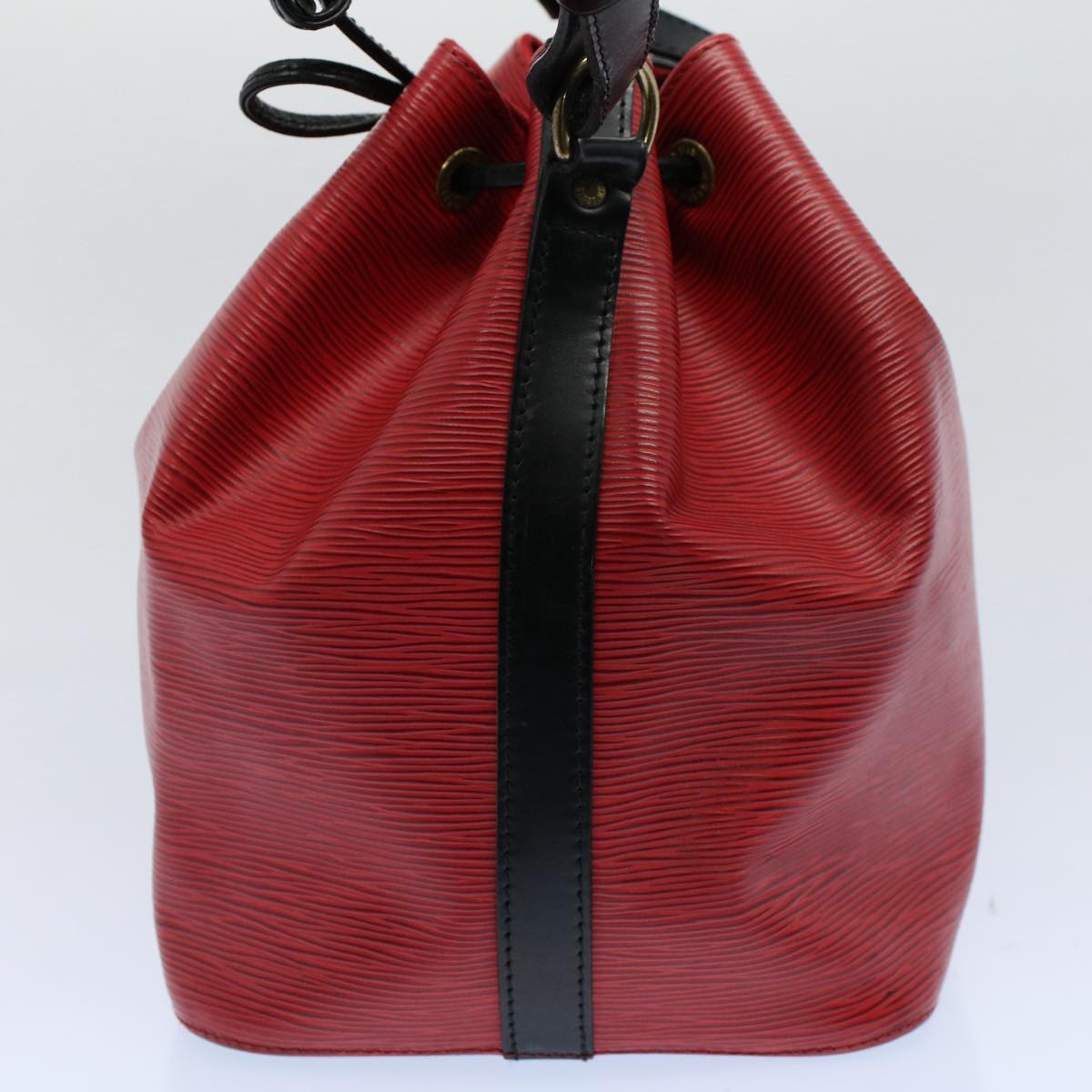 LOUIS VUITTON Epi Petit Noe Shoulder Bag Bicolor Black Red M44172 LV 55391