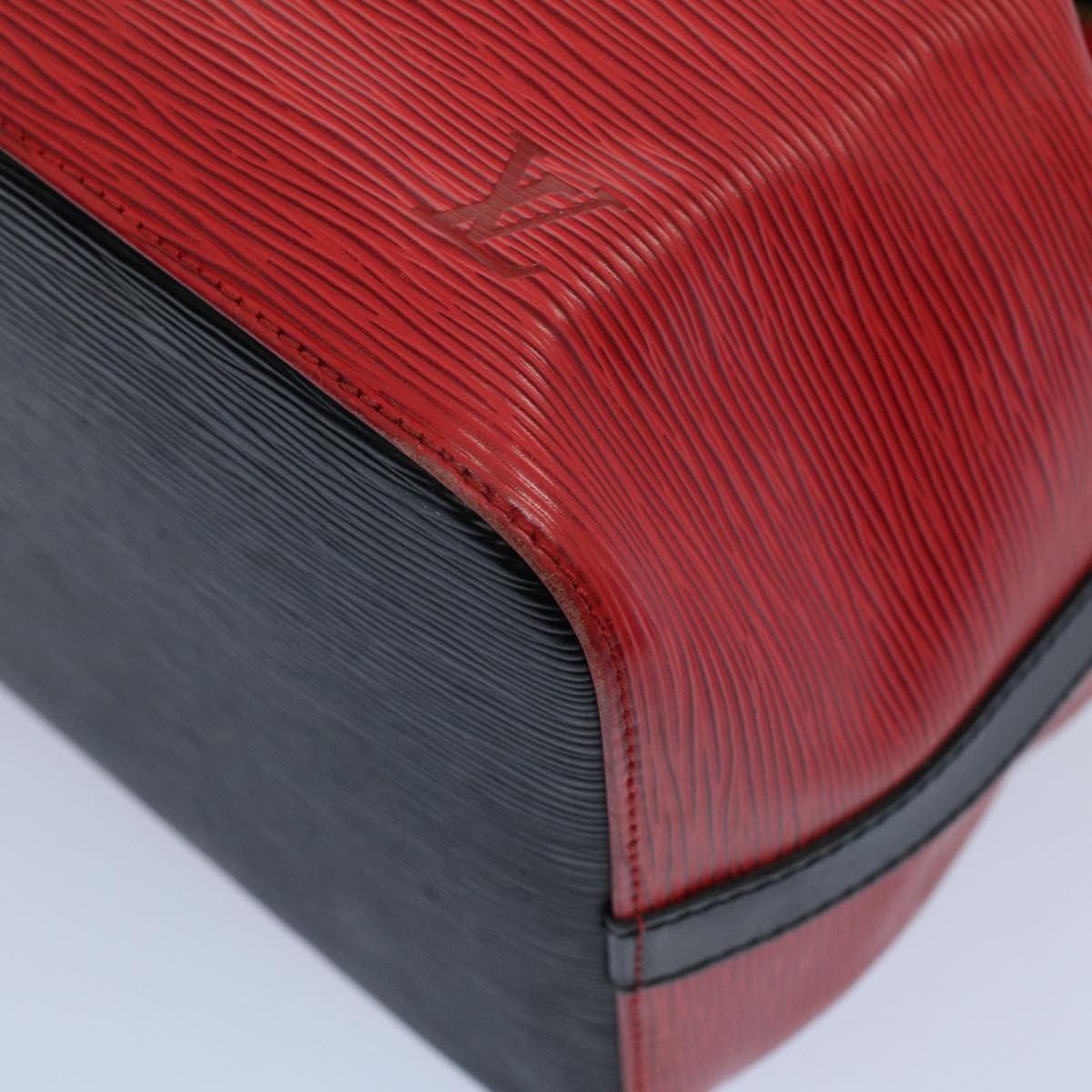 LOUIS VUITTON Epi Petit Noe Shoulder Bag Bicolor Black Red M44172 LV 55391