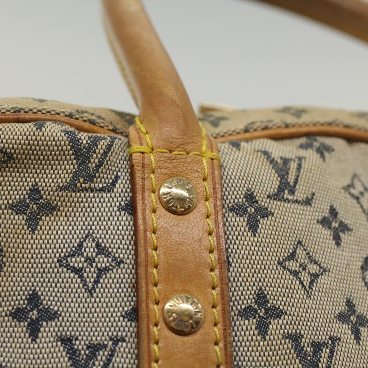 LOUIS VUITTON Monogram Mini Marie Hand Bag Blue M92003 LV 55395