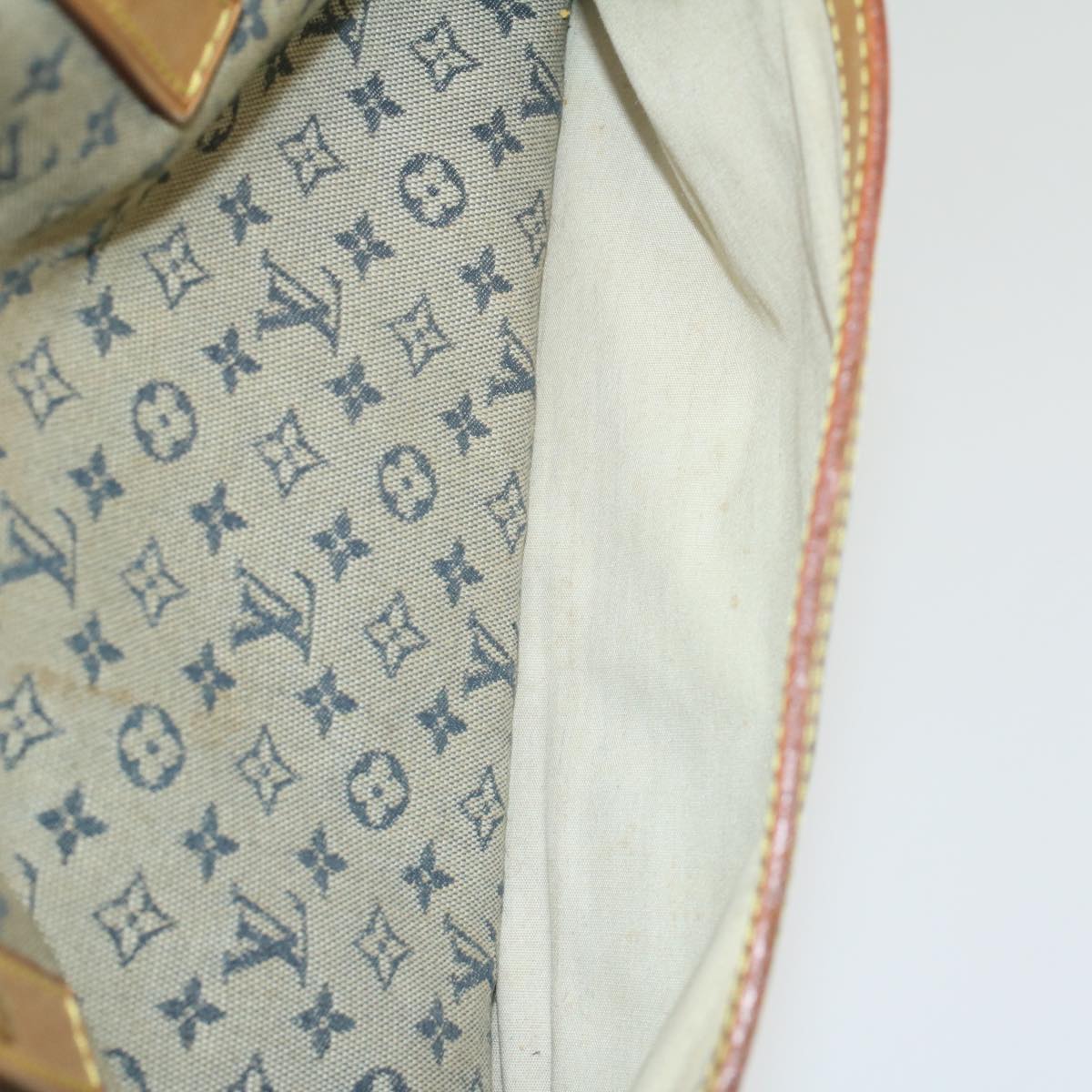 LOUIS VUITTON Monogram Mini Marie Hand Bag Blue M92003 LV 55395