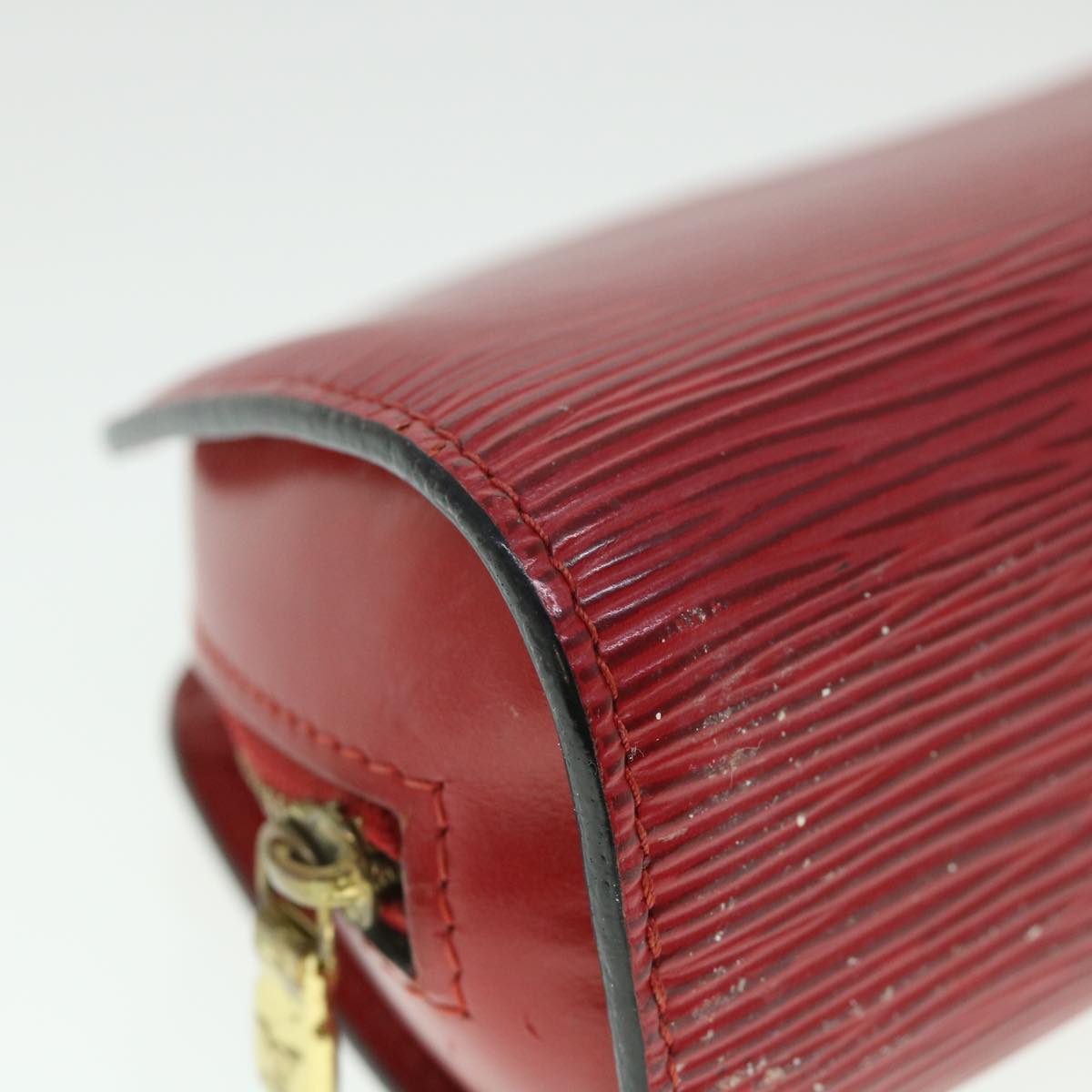 LOUIS VUITTON Epi Dauphine PM Pouch Red M48447 LV 55457