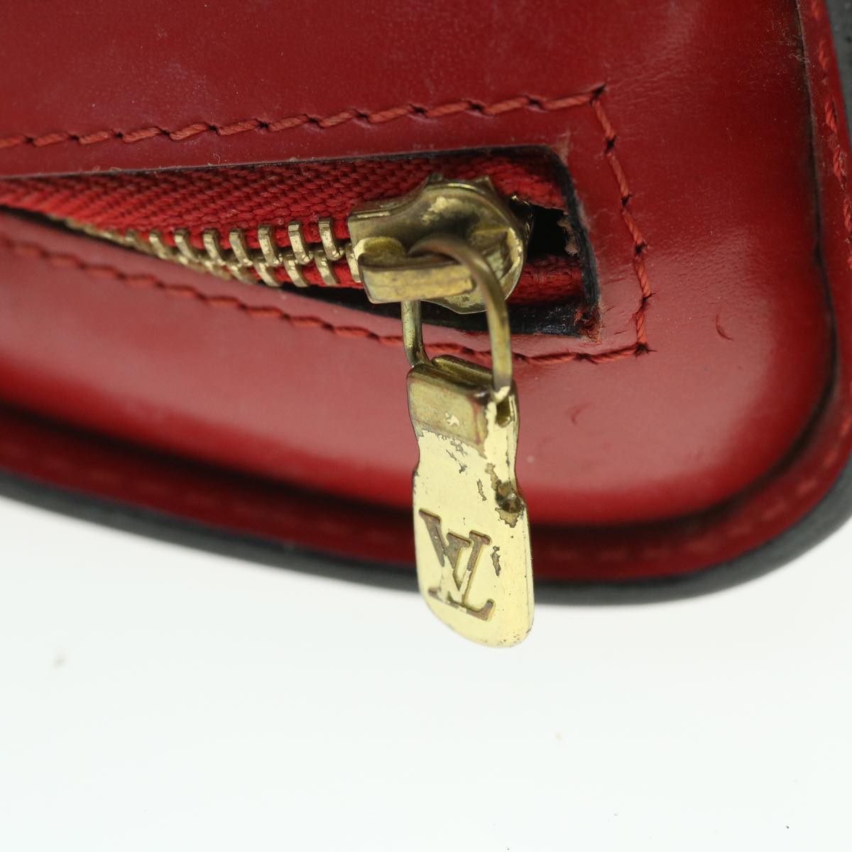 LOUIS VUITTON Epi Dauphine PM Pouch Red M48447 LV 55457