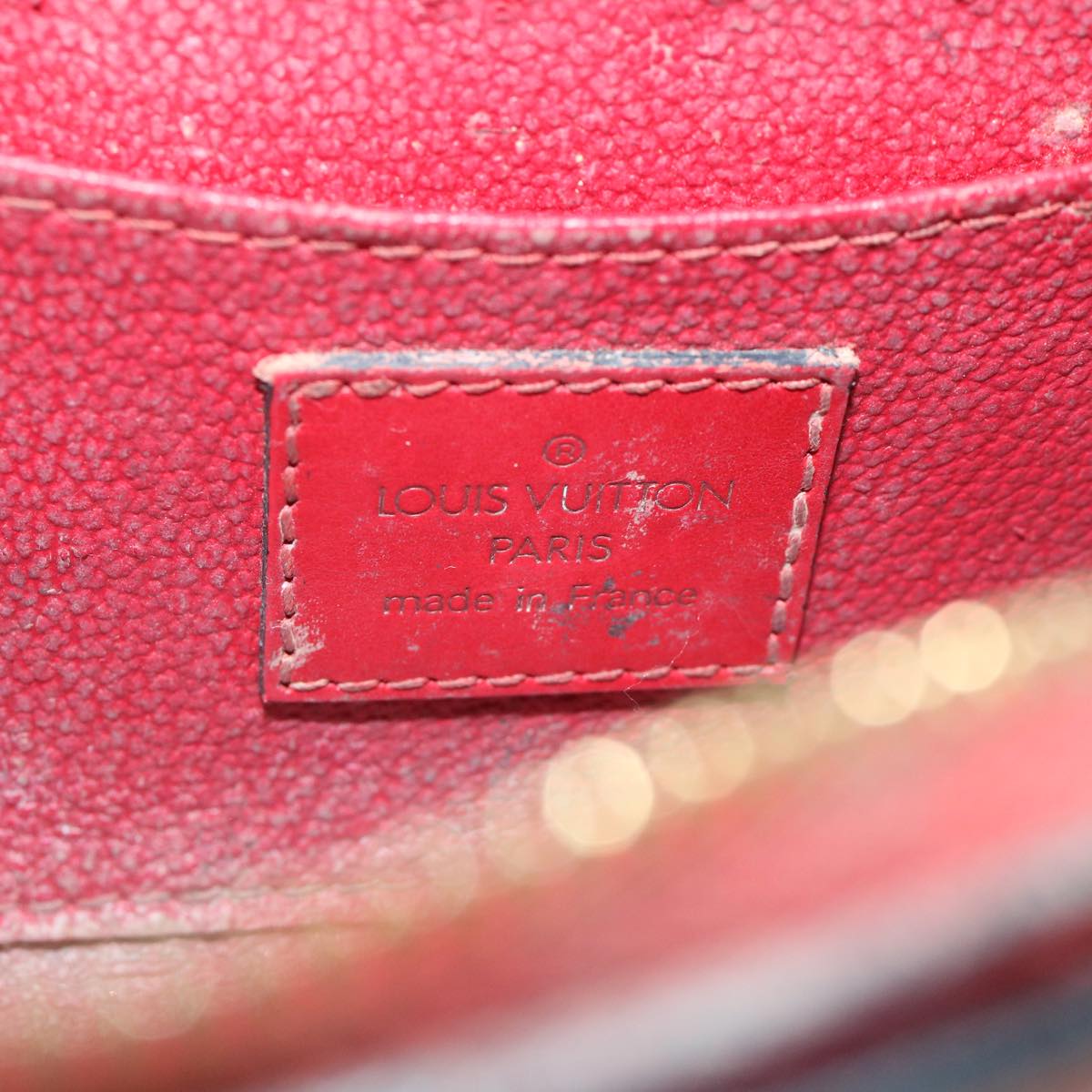 LOUIS VUITTON Epi Dauphine PM Pouch Red M48447 LV 55457