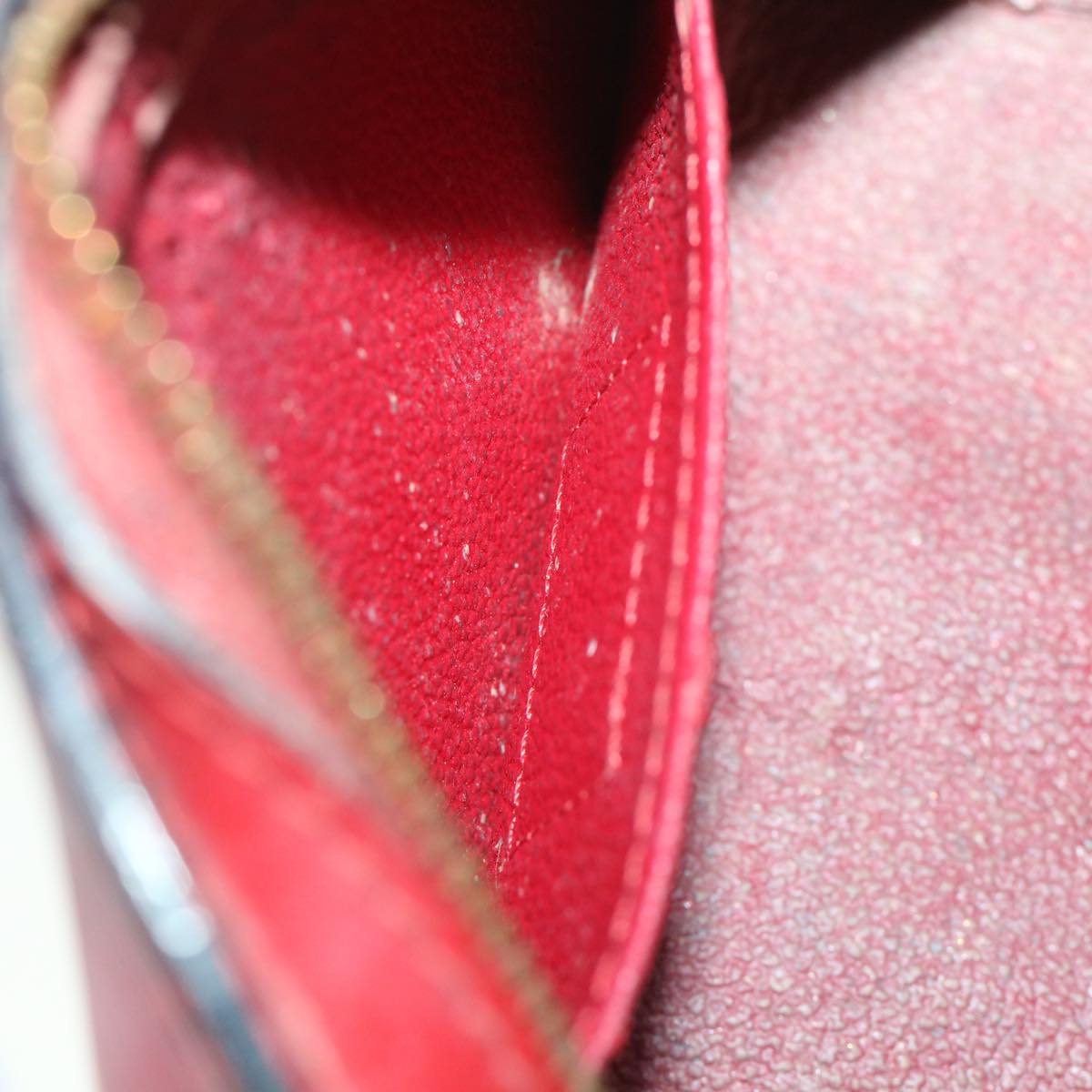 LOUIS VUITTON Epi Dauphine PM Pouch Red M48447 LV 55457