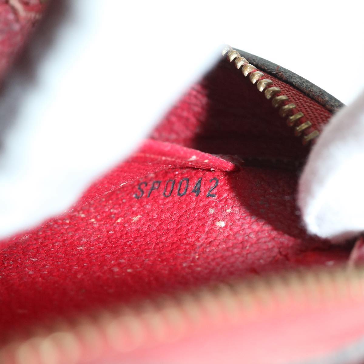 LOUIS VUITTON Epi Dauphine PM Pouch Red M48447 LV 55457