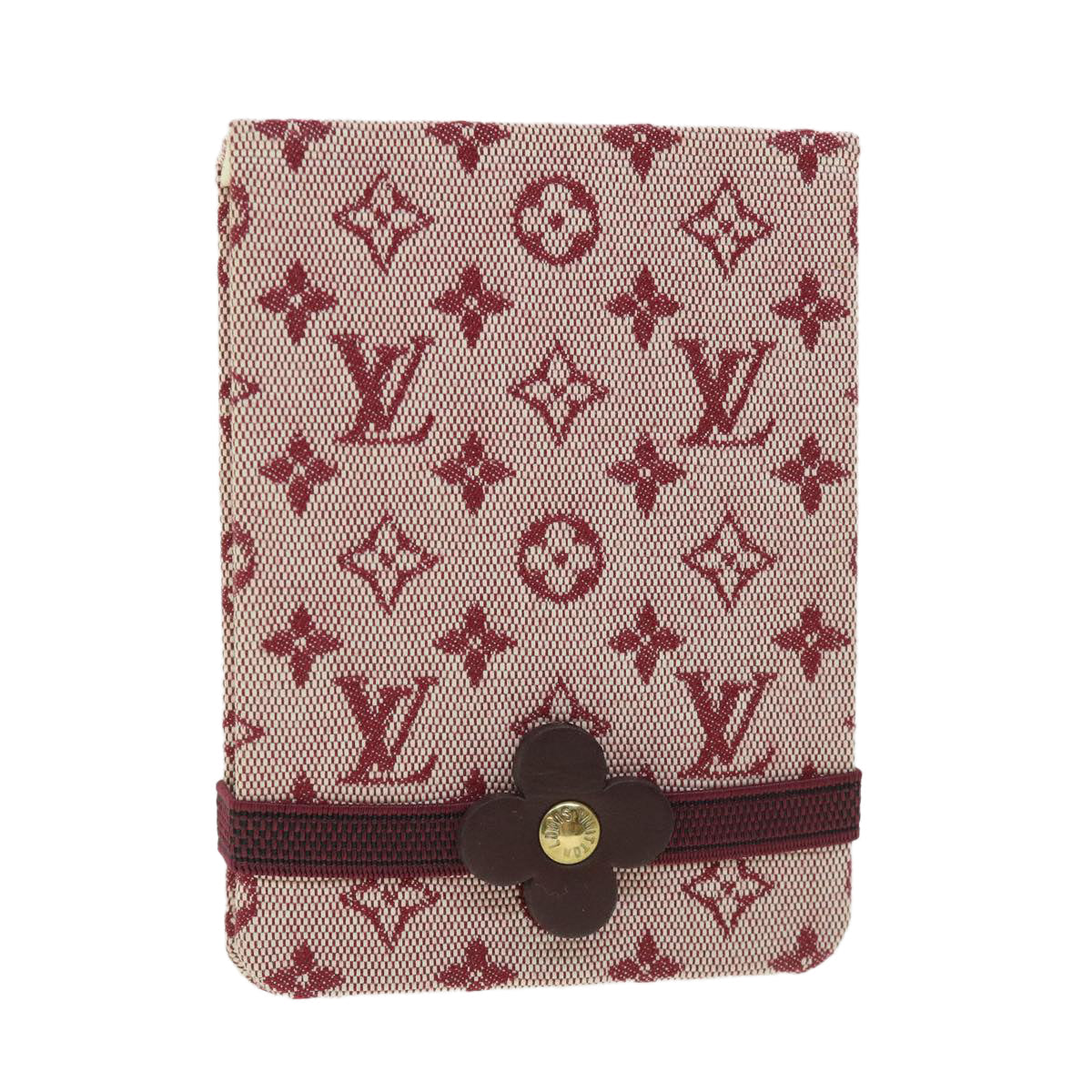 LOUIS VUITTON Monogram Mini Carnet PM Planner Red R20837 LV 55463