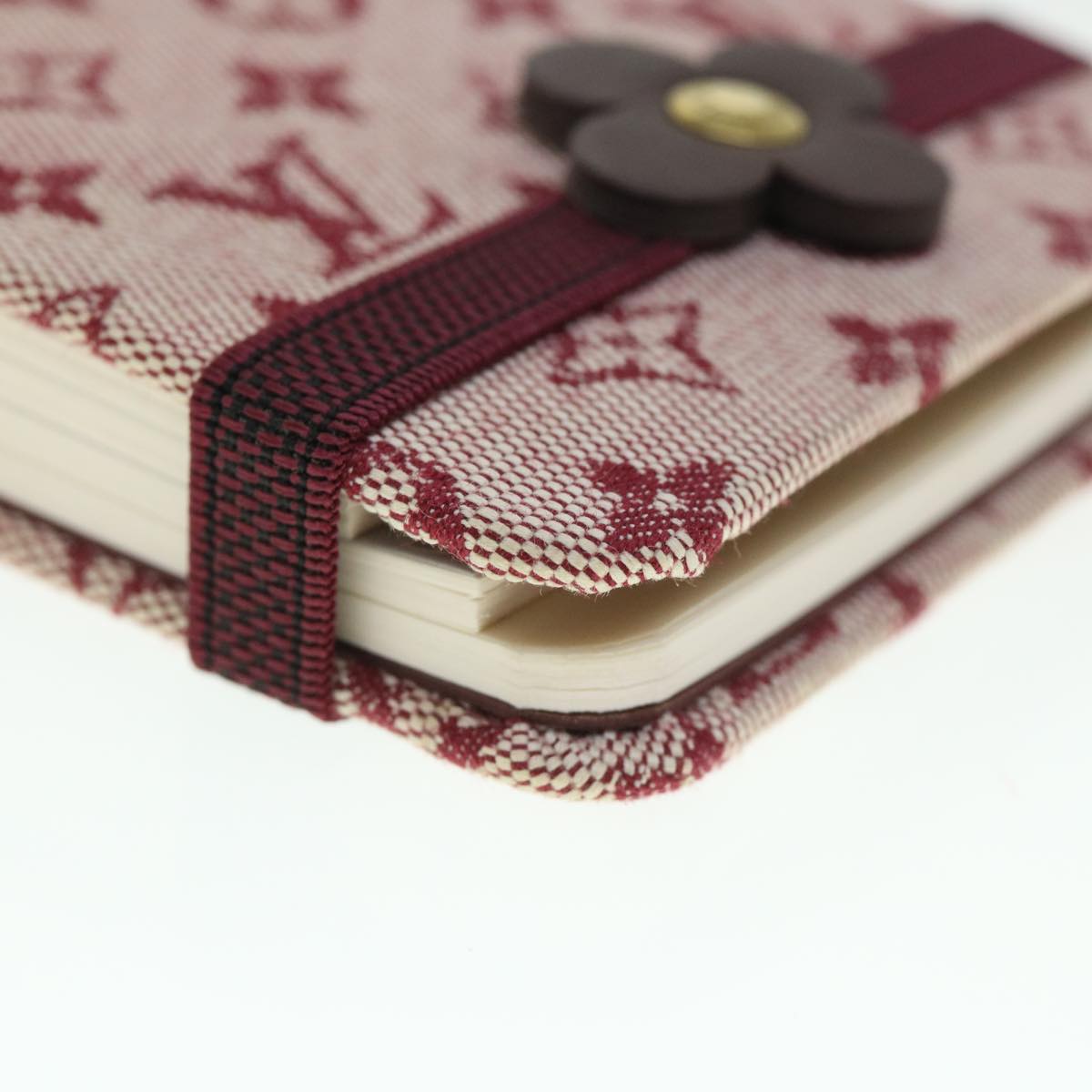LOUIS VUITTON Monogram Mini Carnet PM Planner Red R20837 LV 55463