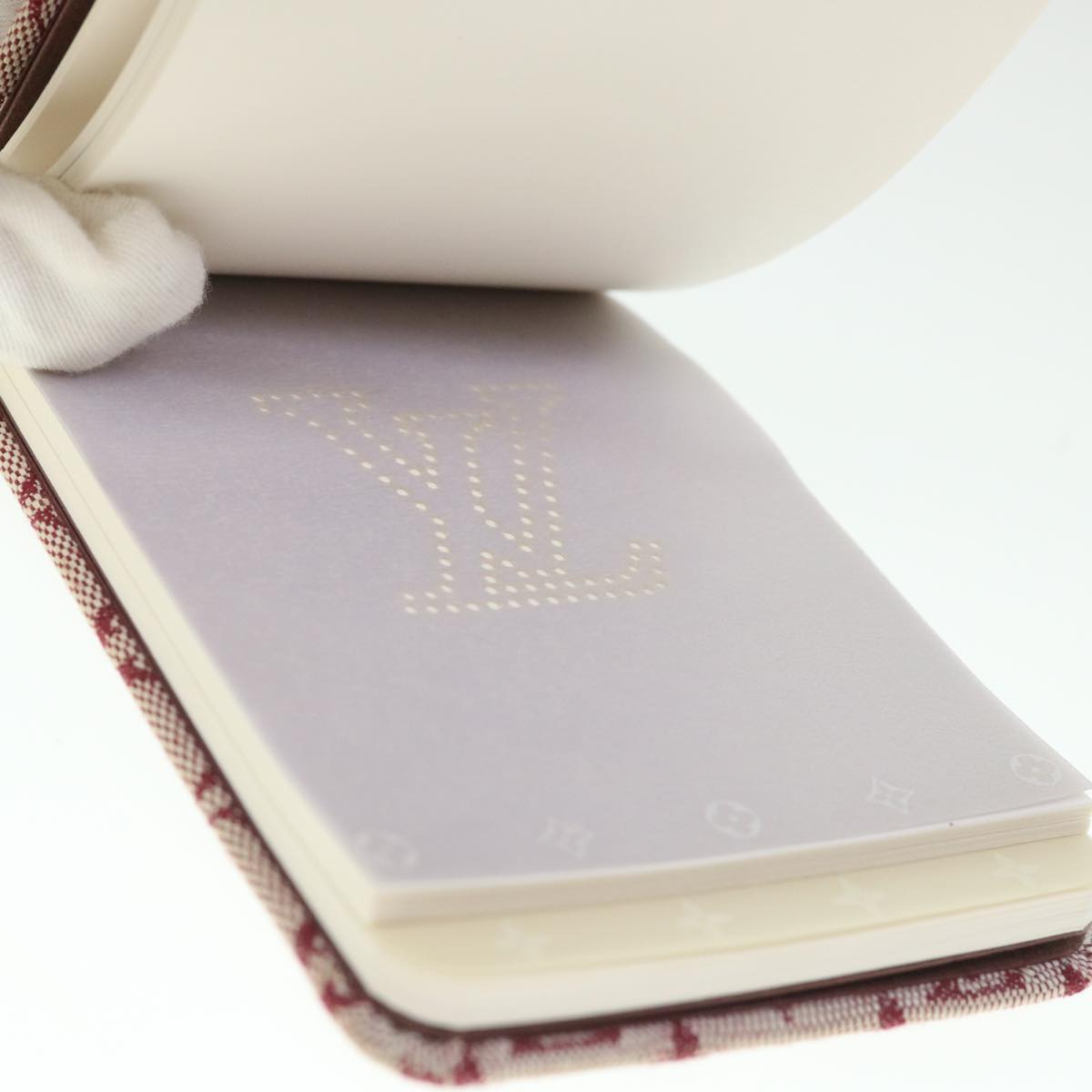 LOUIS VUITTON Monogram Mini Carnet PM Planner Red R20837 LV 55463