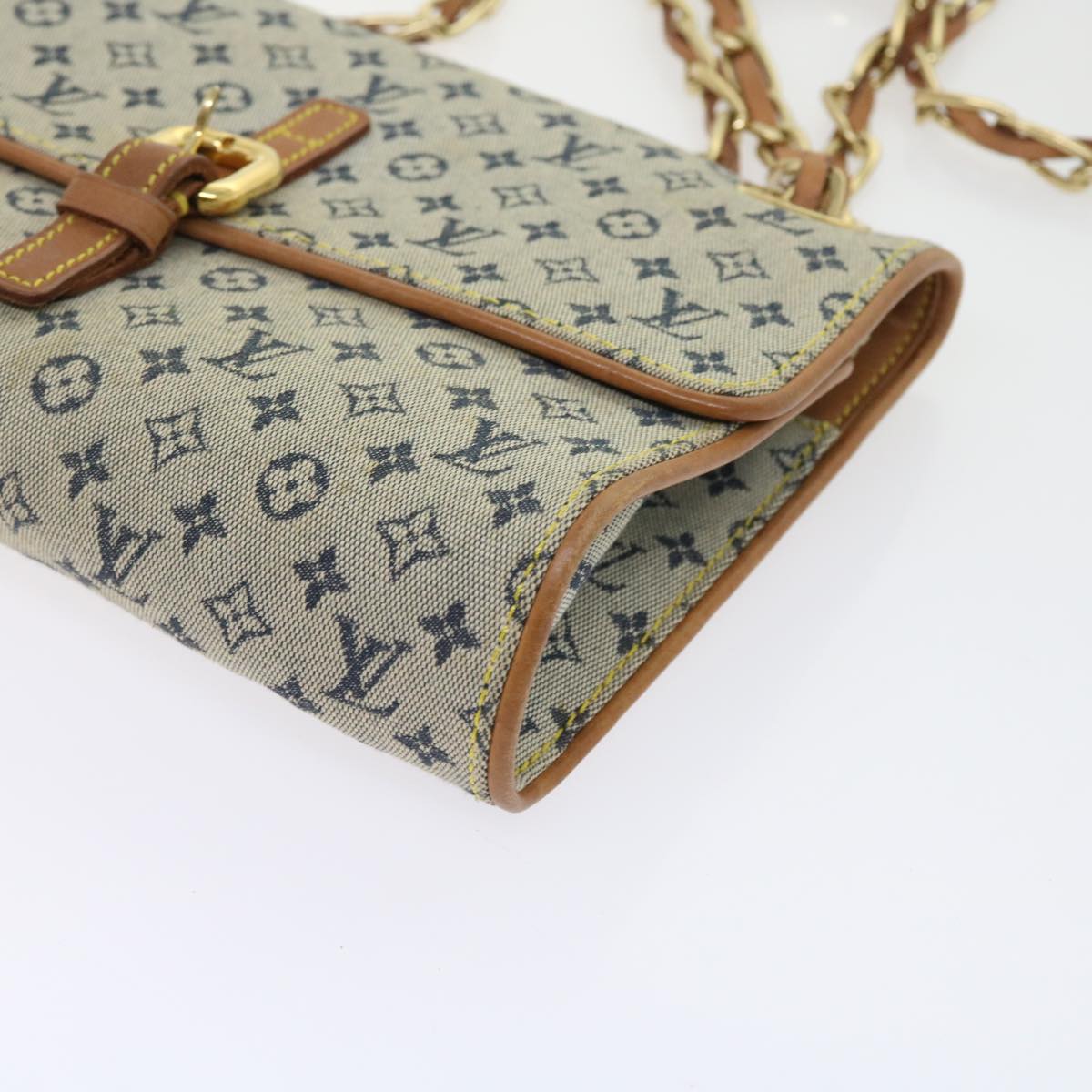 LOUIS VUITTON Monogram Mini Camille Chain Shoulder Bag Blue M92002 55469