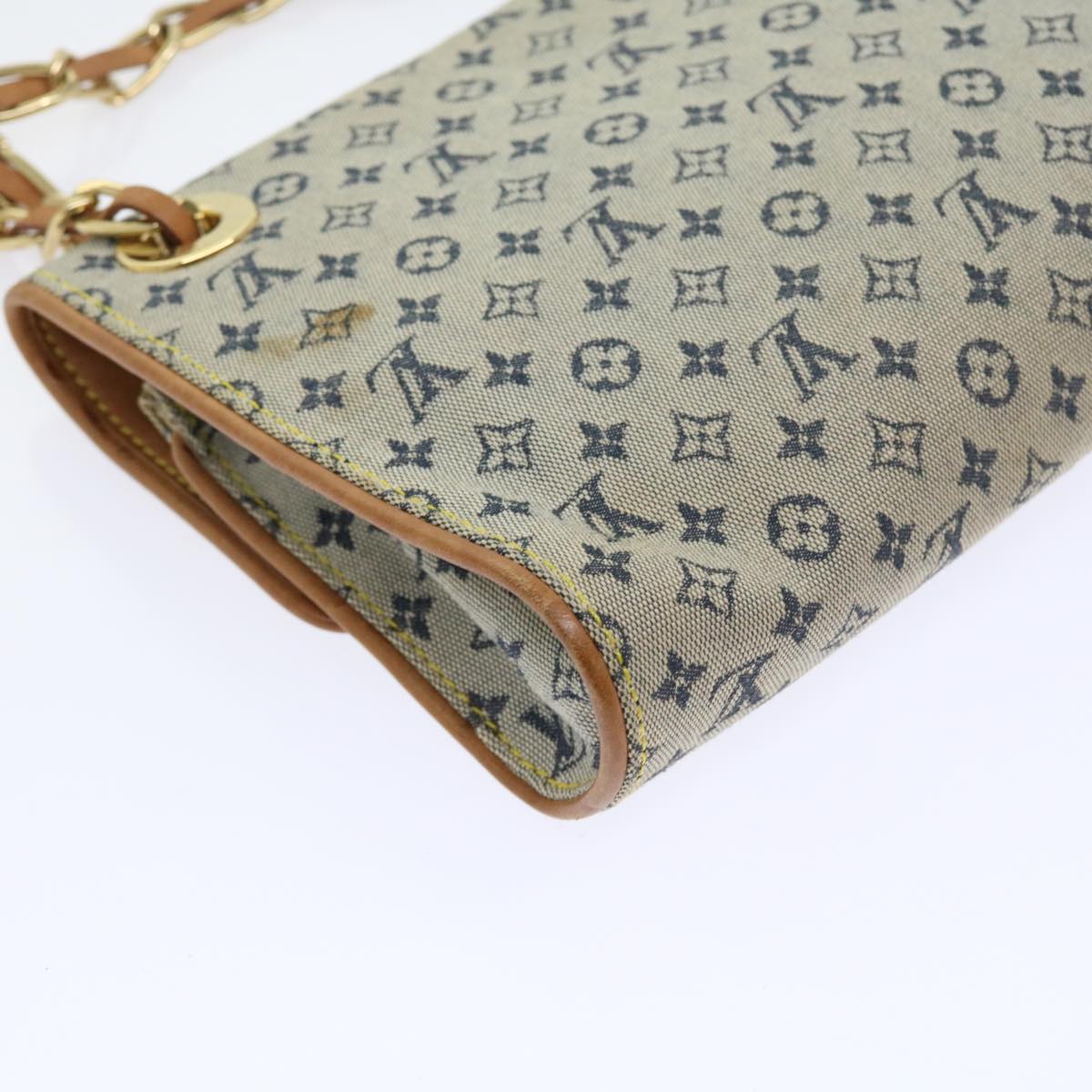 LOUIS VUITTON Monogram Mini Camille Chain Shoulder Bag Blue M92002 55469