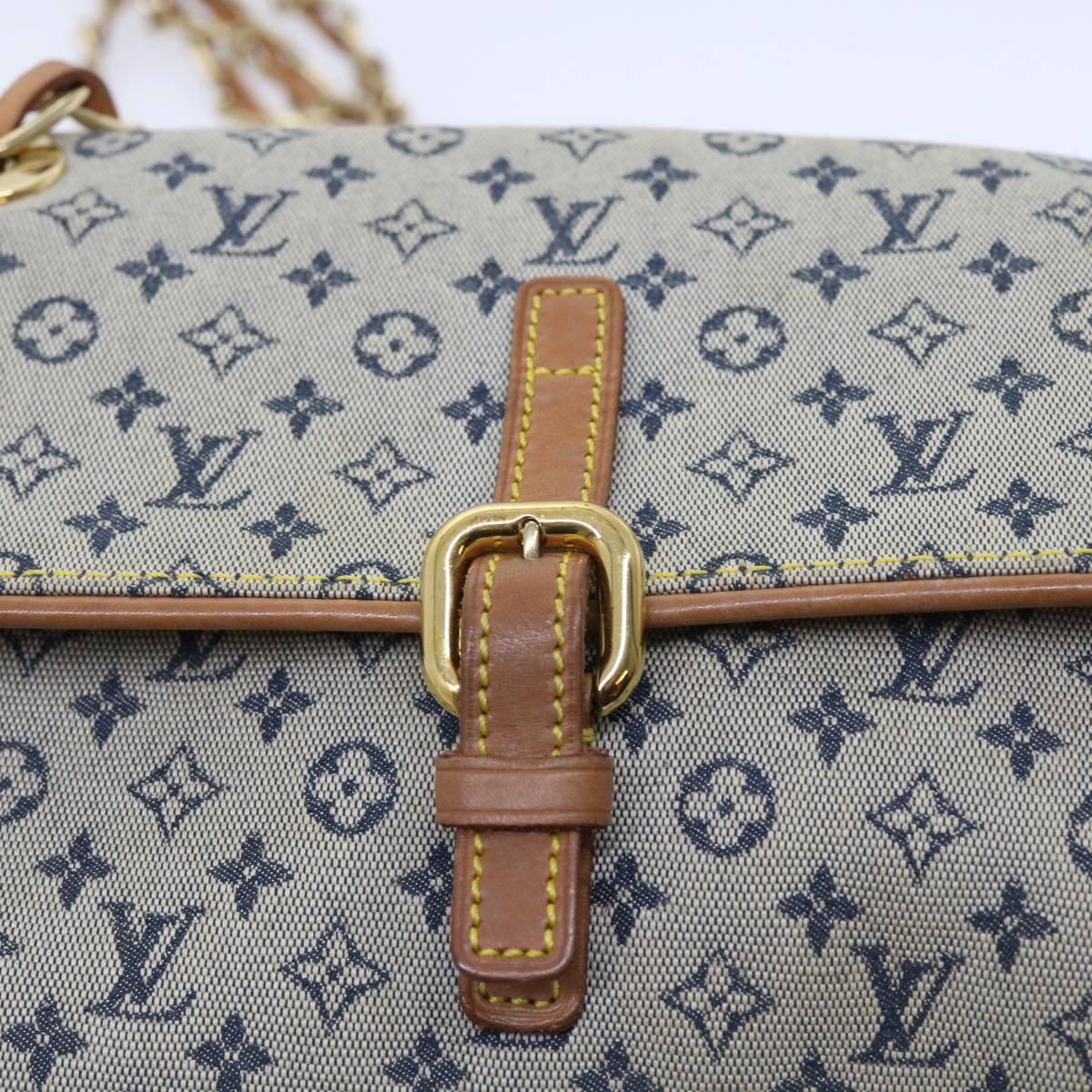 LOUIS VUITTON Monogram Mini Camille Chain Shoulder Bag Blue M92002 55469