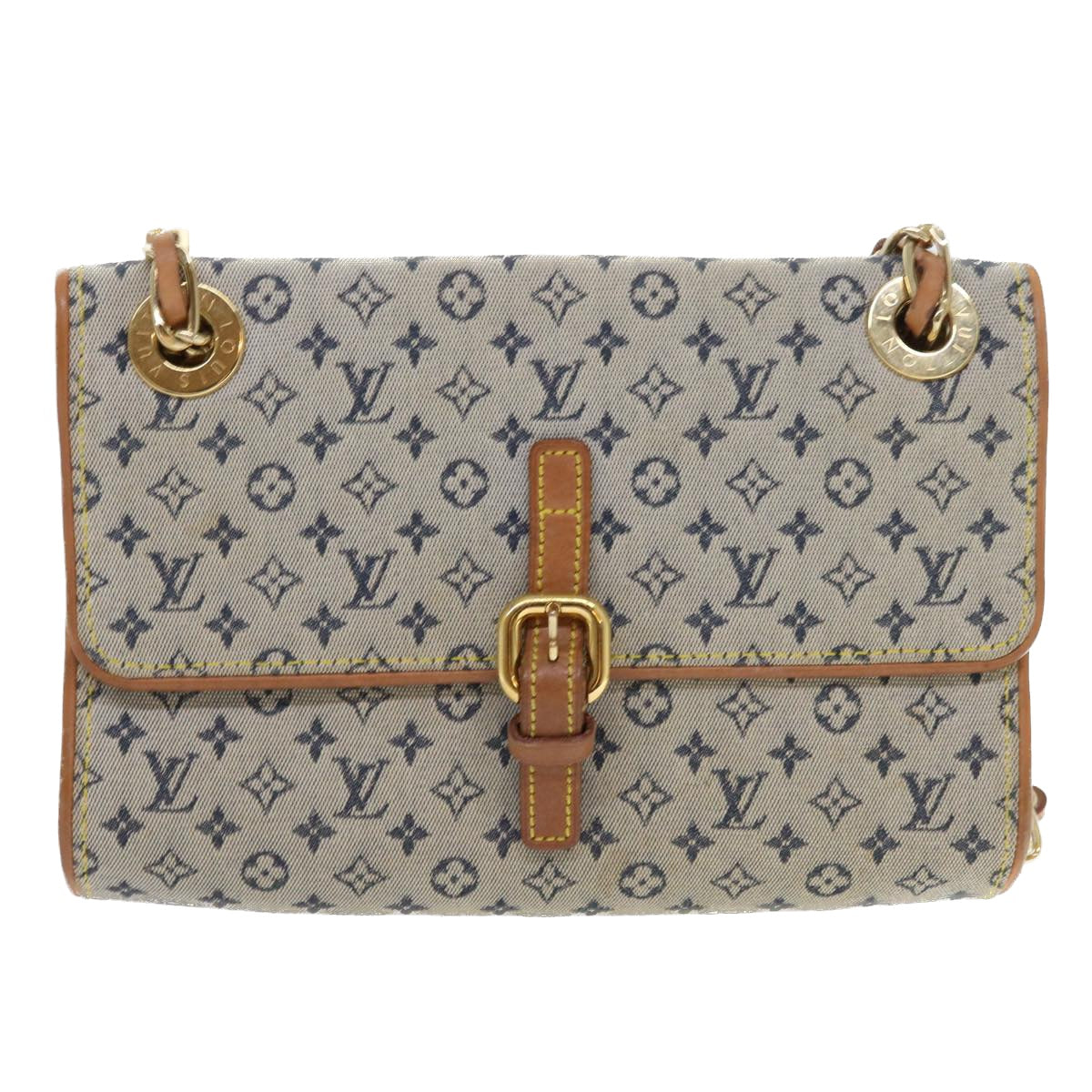 LOUIS VUITTON Monogram Mini Camille Chain Shoulder Bag Blue M92002 55469