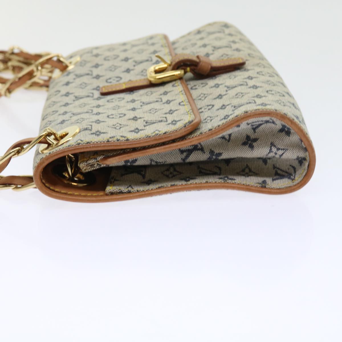 LOUIS VUITTON Monogram Mini Camille Chain Shoulder Bag Blue M92002 55469