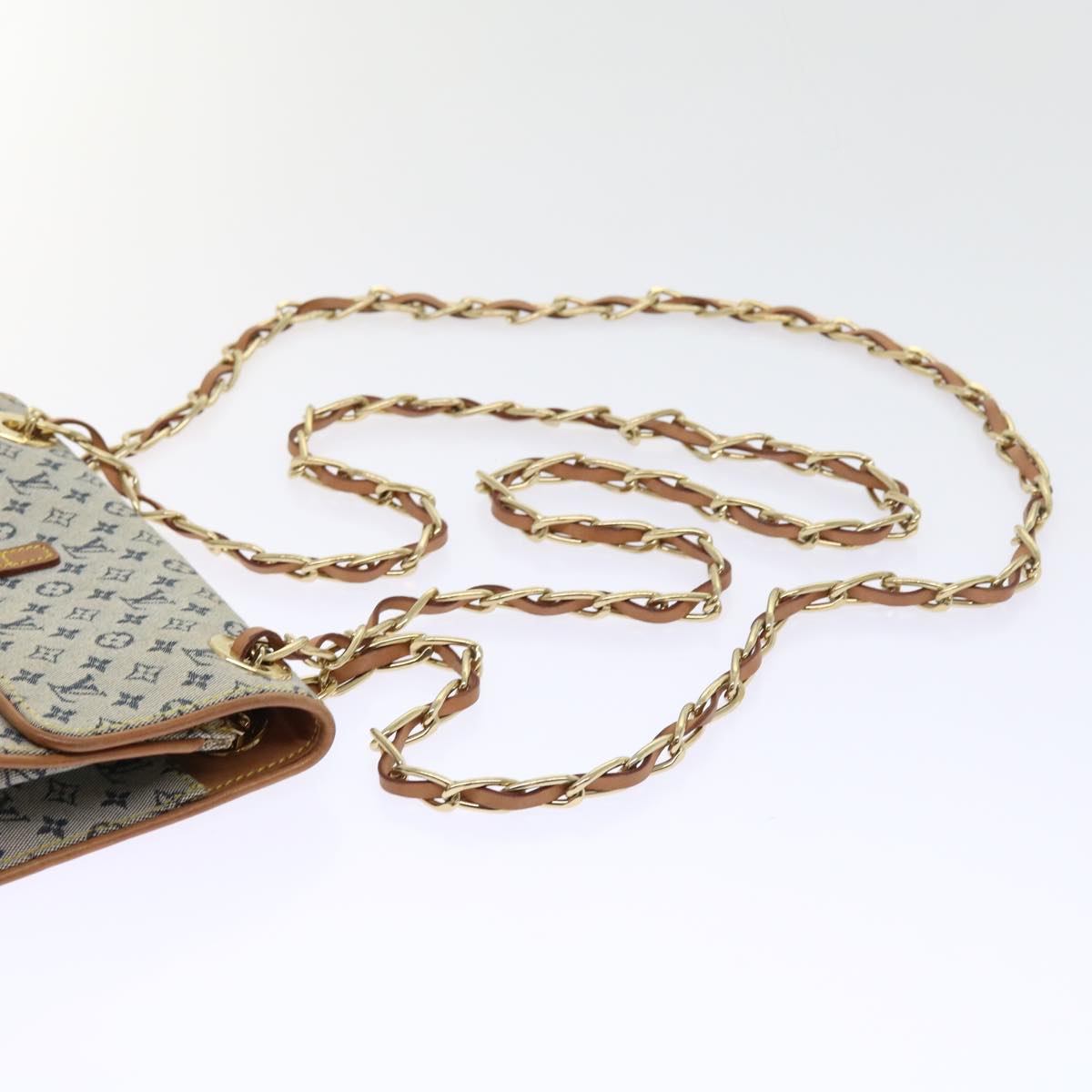 LOUIS VUITTON Monogram Mini Camille Chain Shoulder Bag Blue M92002 55469
