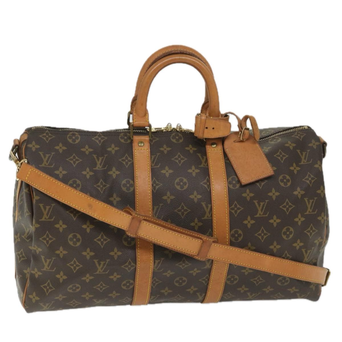 LOUIS VUITTON Monogram Keepall Bandouliere 45 Boston Bag M41418 LV 55477