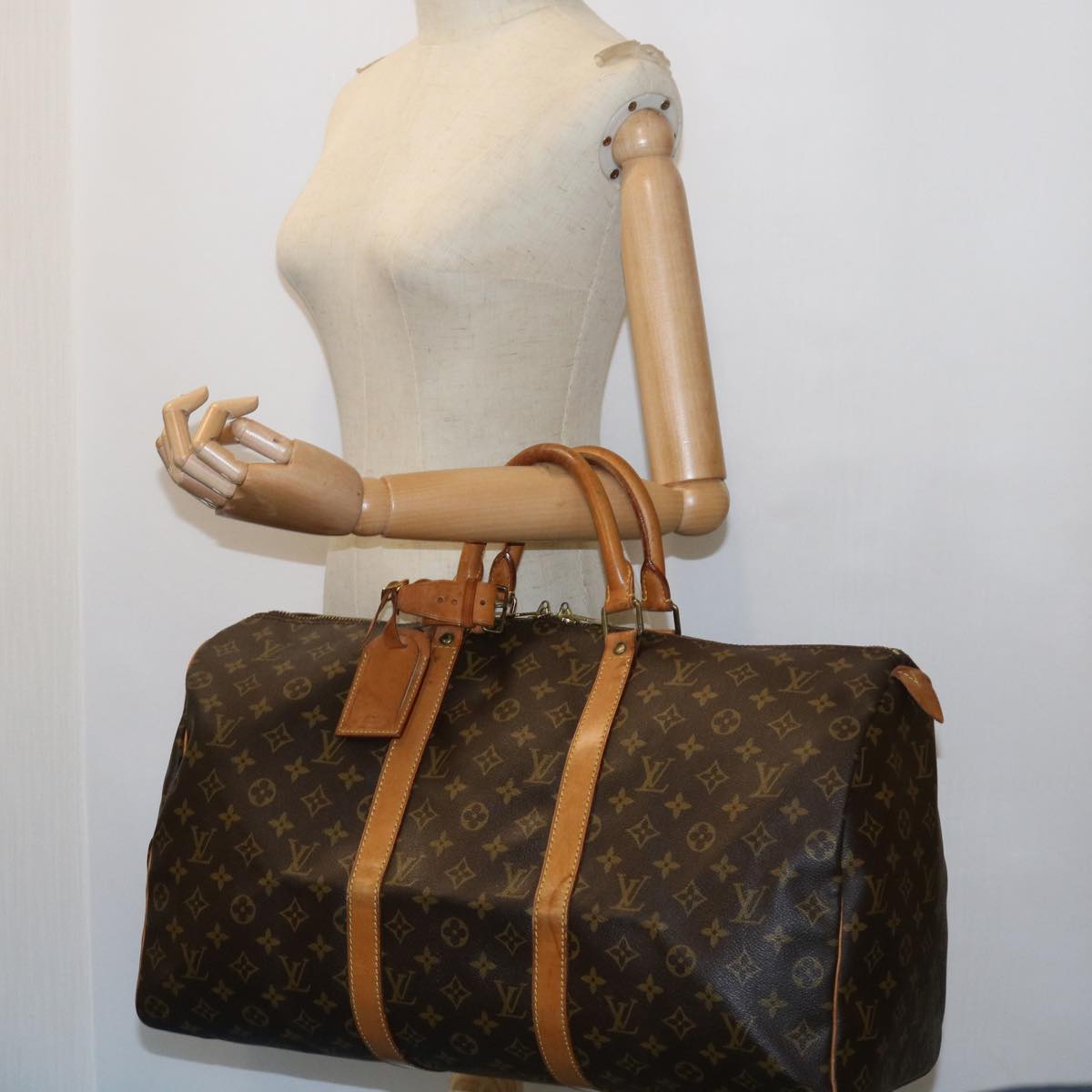 LOUIS VUITTON Monogram Keepall 50 Boston Bag M41426 LV 55478
