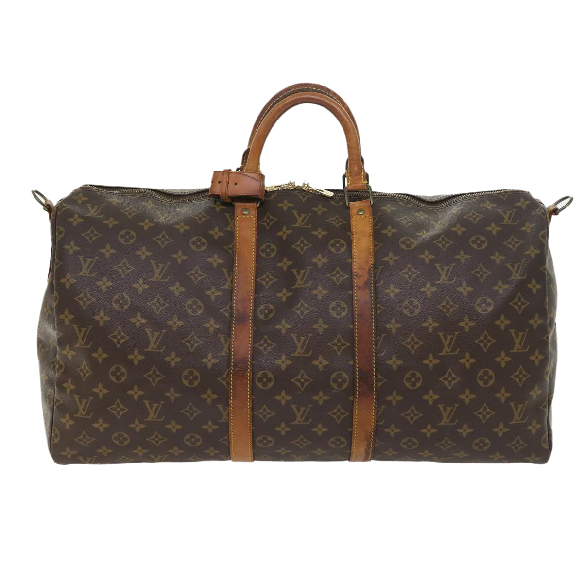 LOUIS VUITTON Monogram Keepall Bandouliere 55 Boston Bag M41414 LV 55488