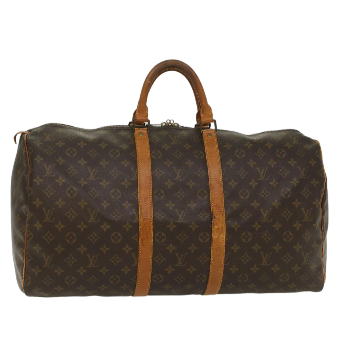 LOUIS VUITTON Monogram Keepall 55 Boston Bag M41424 LV 55489