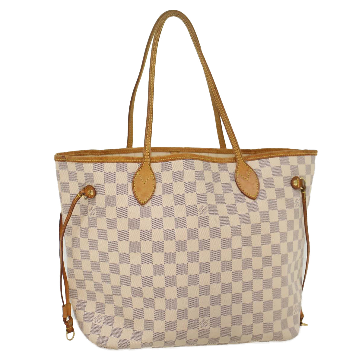 LOUIS VUITTON Damier Azur Neverfull MM Tote Bag N41605 LV 55498