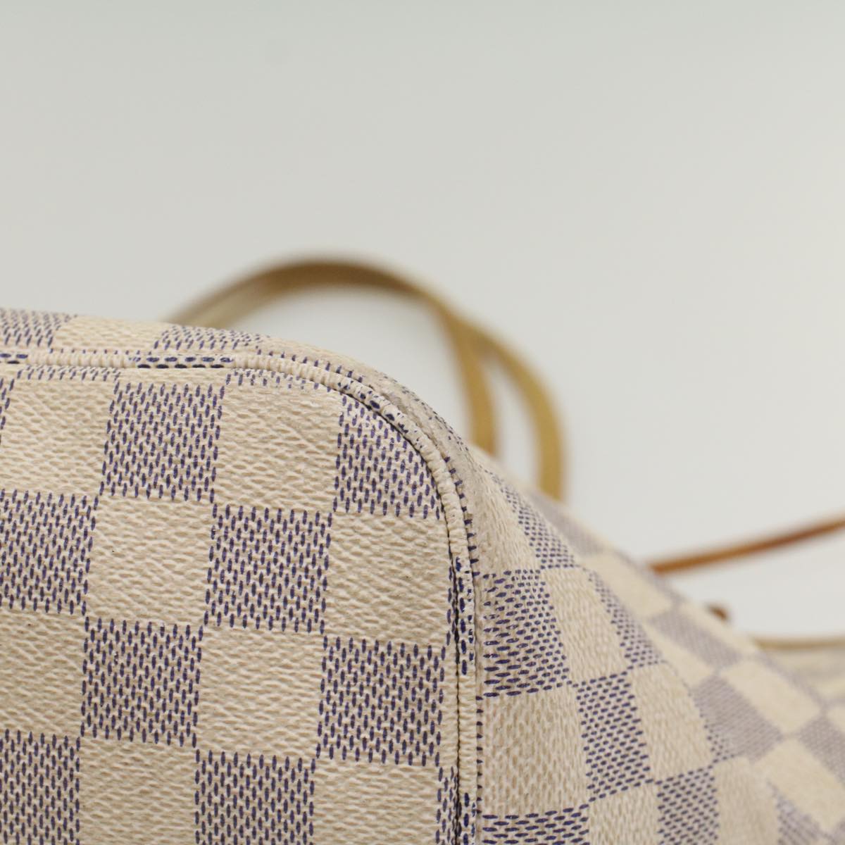 LOUIS VUITTON Damier Azur Neverfull MM Tote Bag N41605 LV 55498