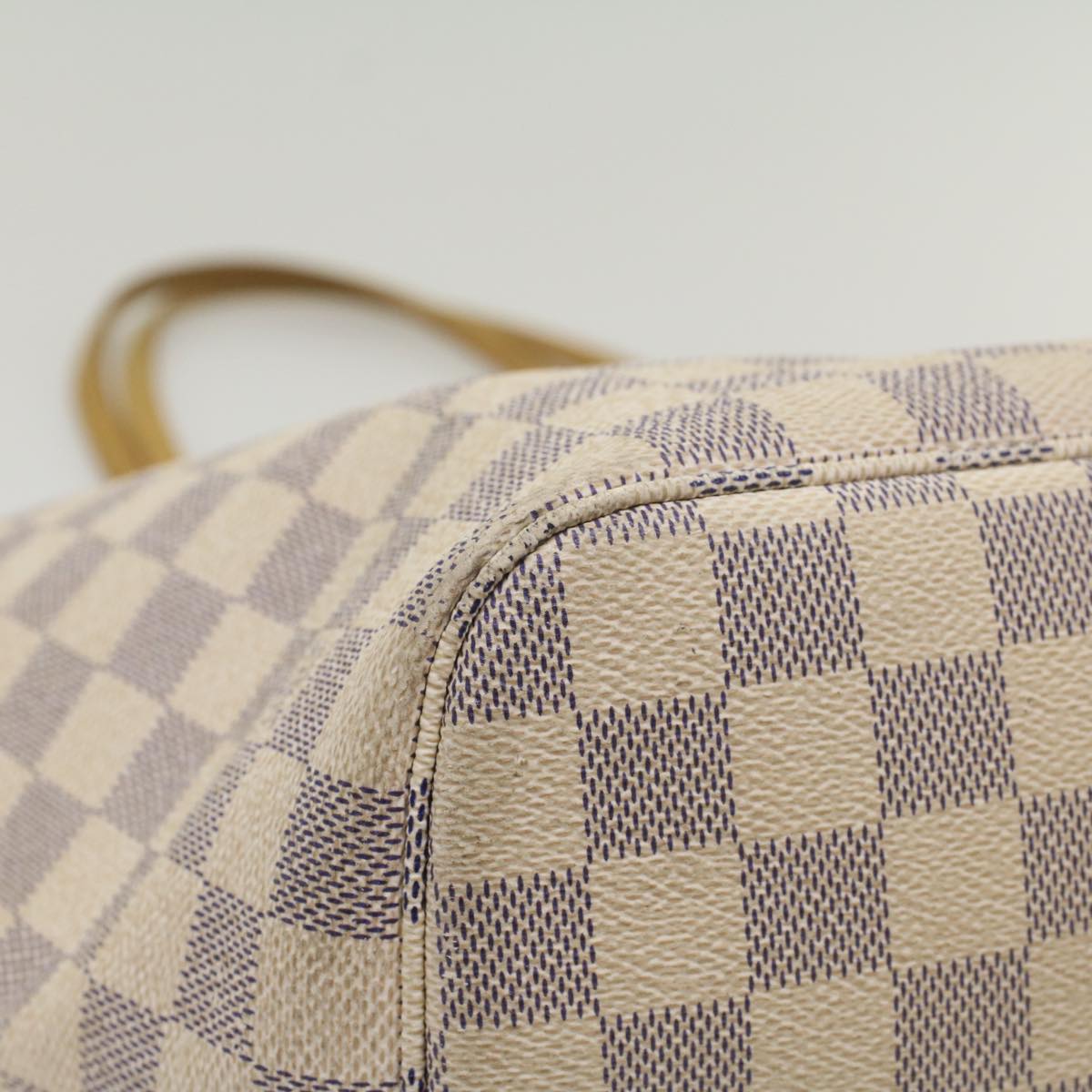 LOUIS VUITTON Damier Azur Neverfull MM Tote Bag N41605 LV 55498