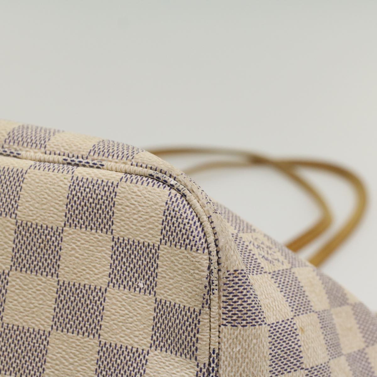 LOUIS VUITTON Damier Azur Neverfull MM Tote Bag N41605 LV 55498