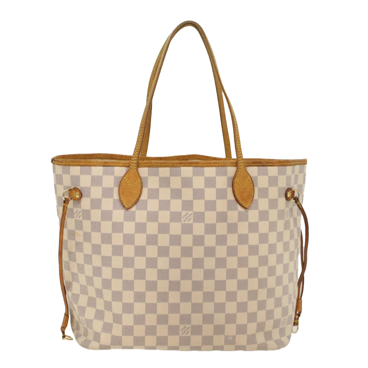 LOUIS VUITTON Damier Azur Neverfull MM Tote Bag N41605 LV 55498