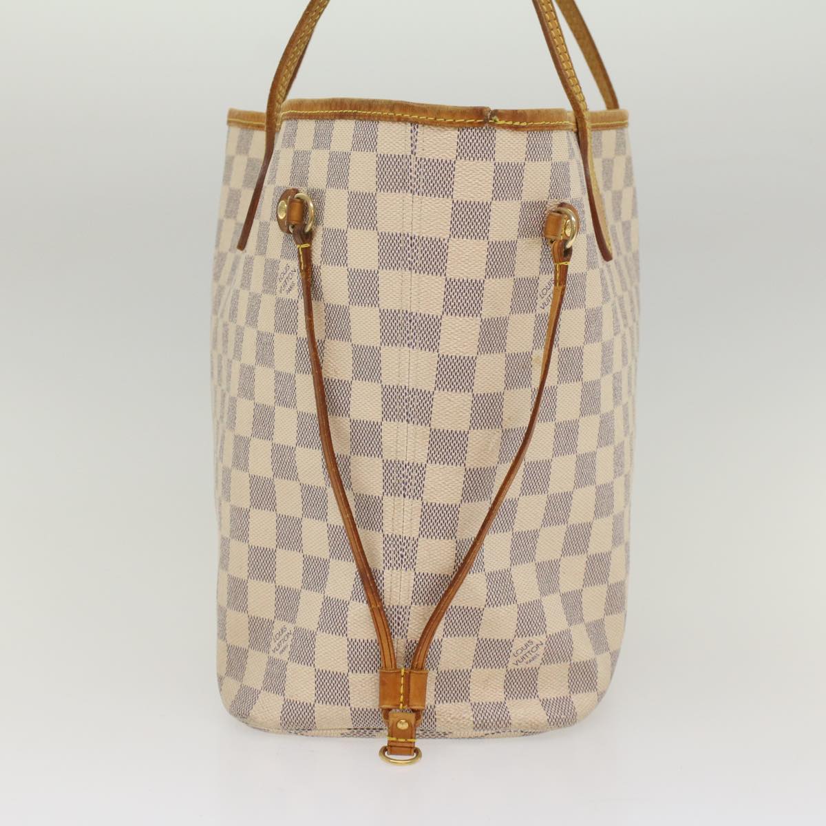 LOUIS VUITTON Damier Azur Neverfull MM Tote Bag N41605 LV 55498