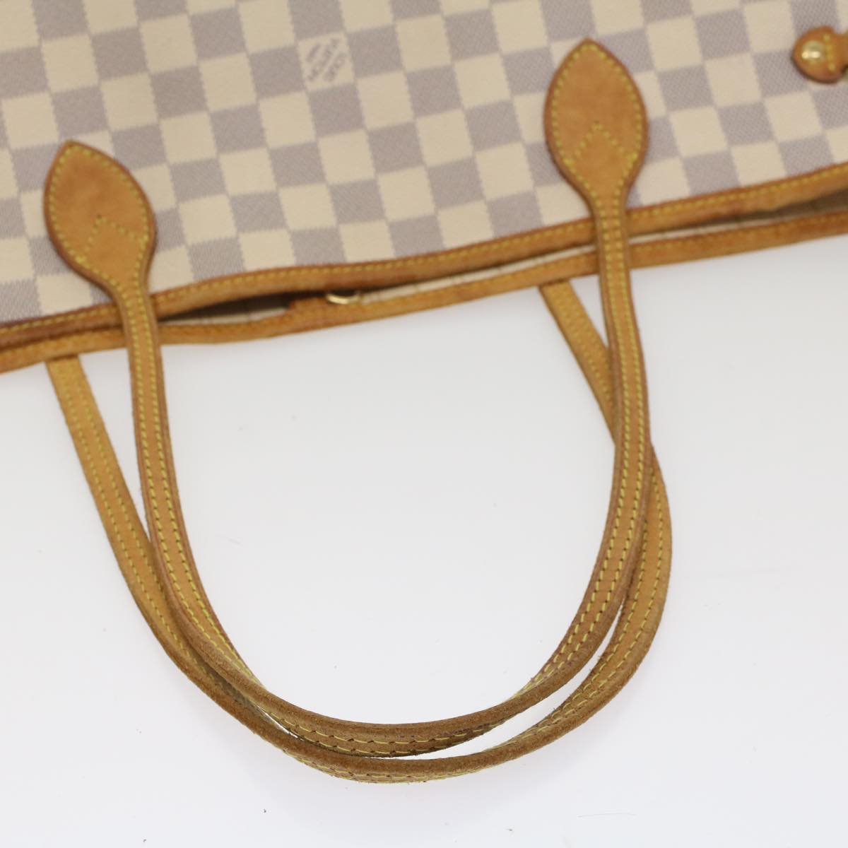 LOUIS VUITTON Damier Azur Neverfull MM Tote Bag N41605 LV 55498