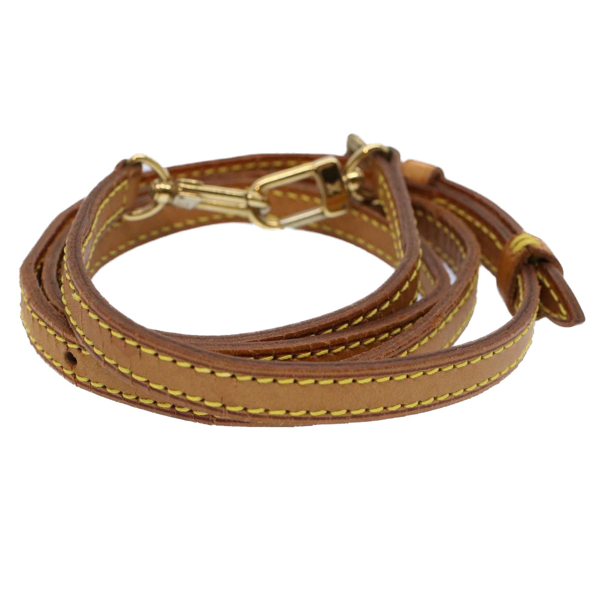 LOUIS VUITTON Adjustable Shoulder Strap Leather 37.4""-43.7"" Beige 55521