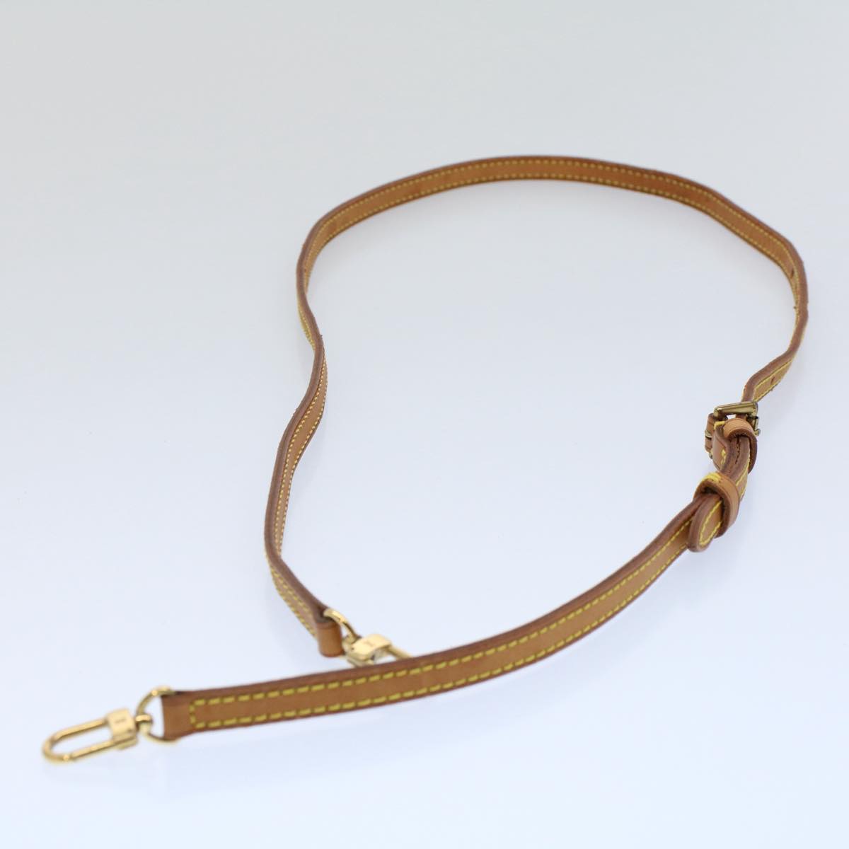 LOUIS VUITTON Adjustable Shoulder Strap Leather 37.4""-43.7"" Beige 55521