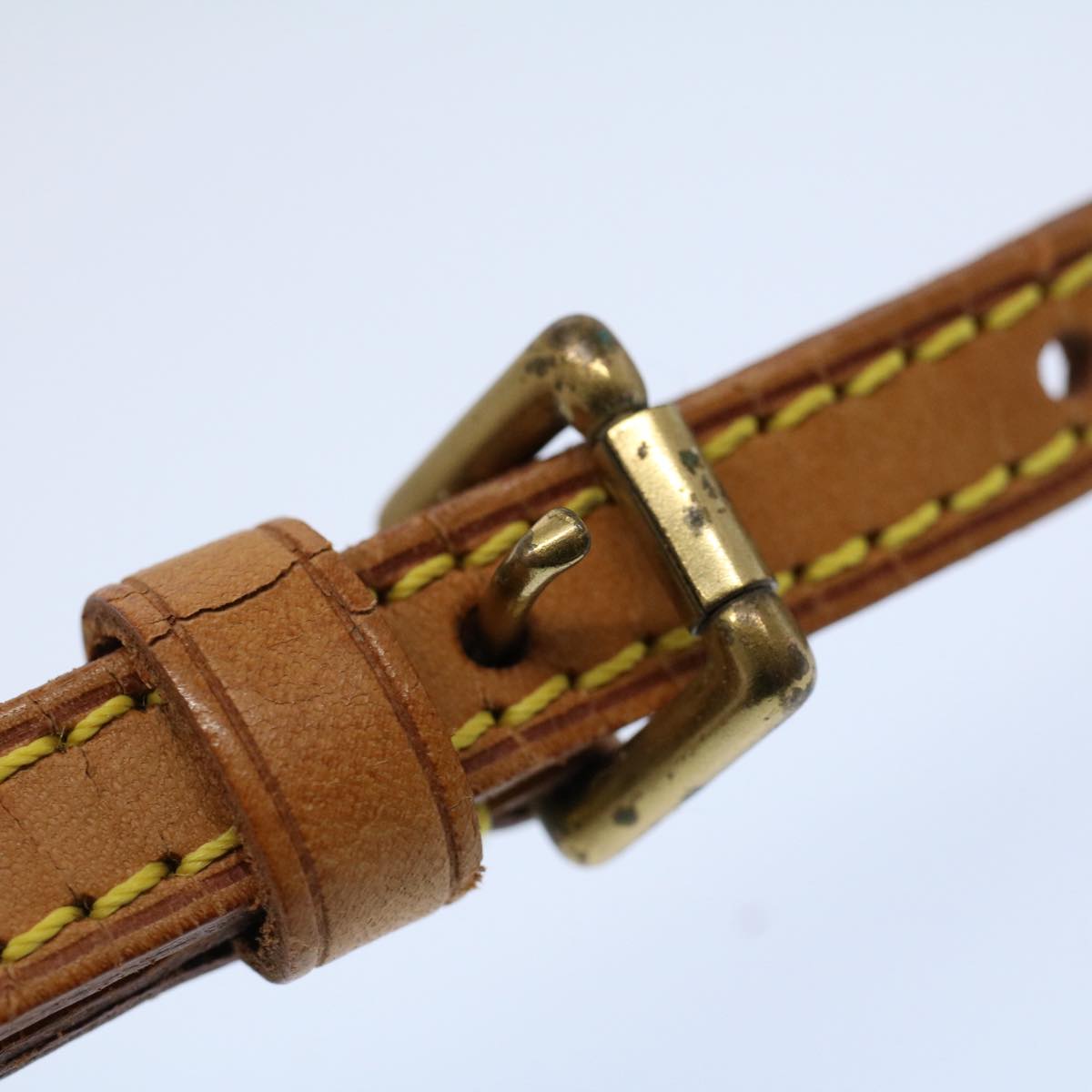 LOUIS VUITTON Adjustable Shoulder Strap Leather 37.4""-43.7"" Beige 55521